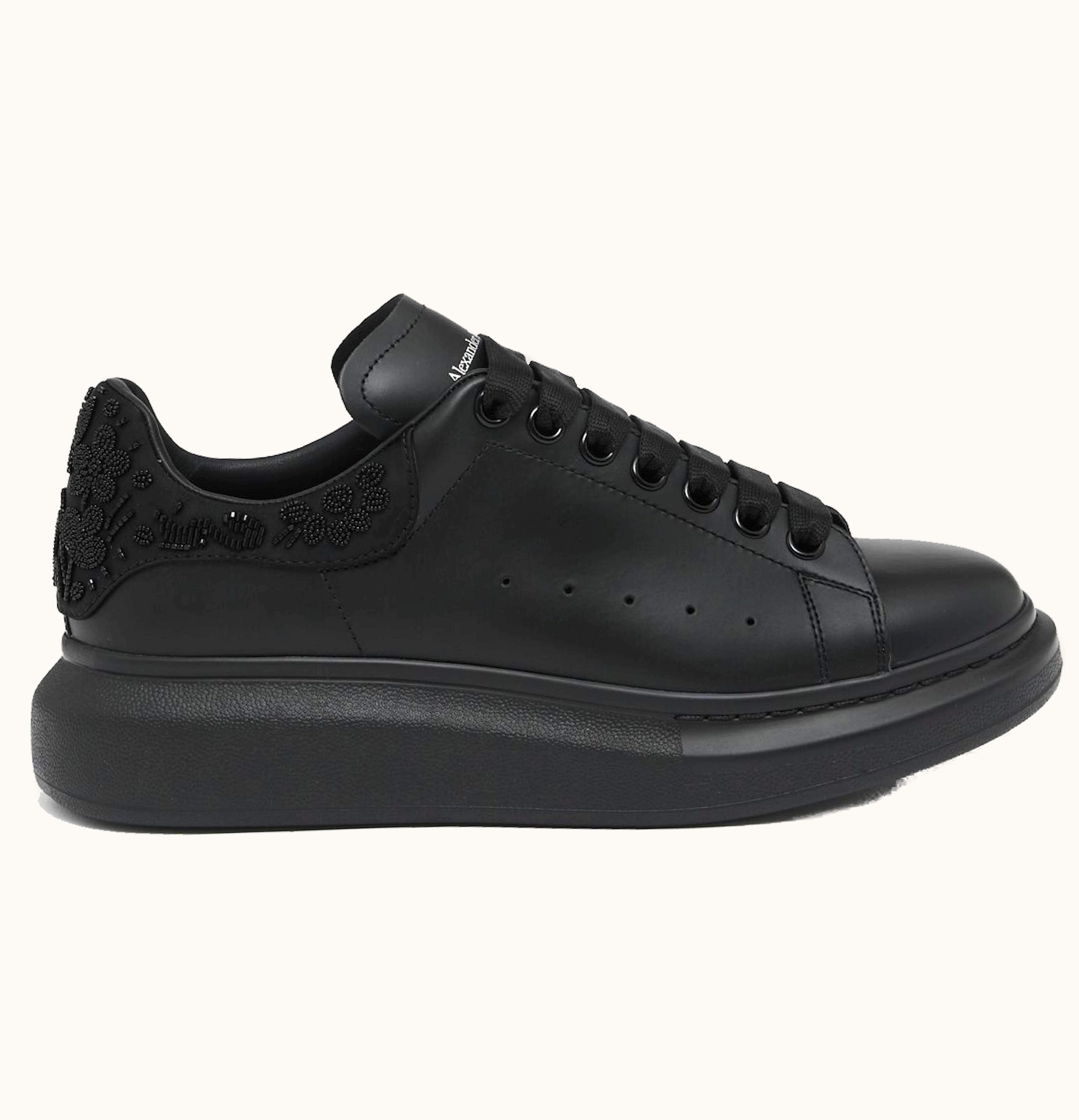 Alexander McQueen Oversized Black Botanical Beads