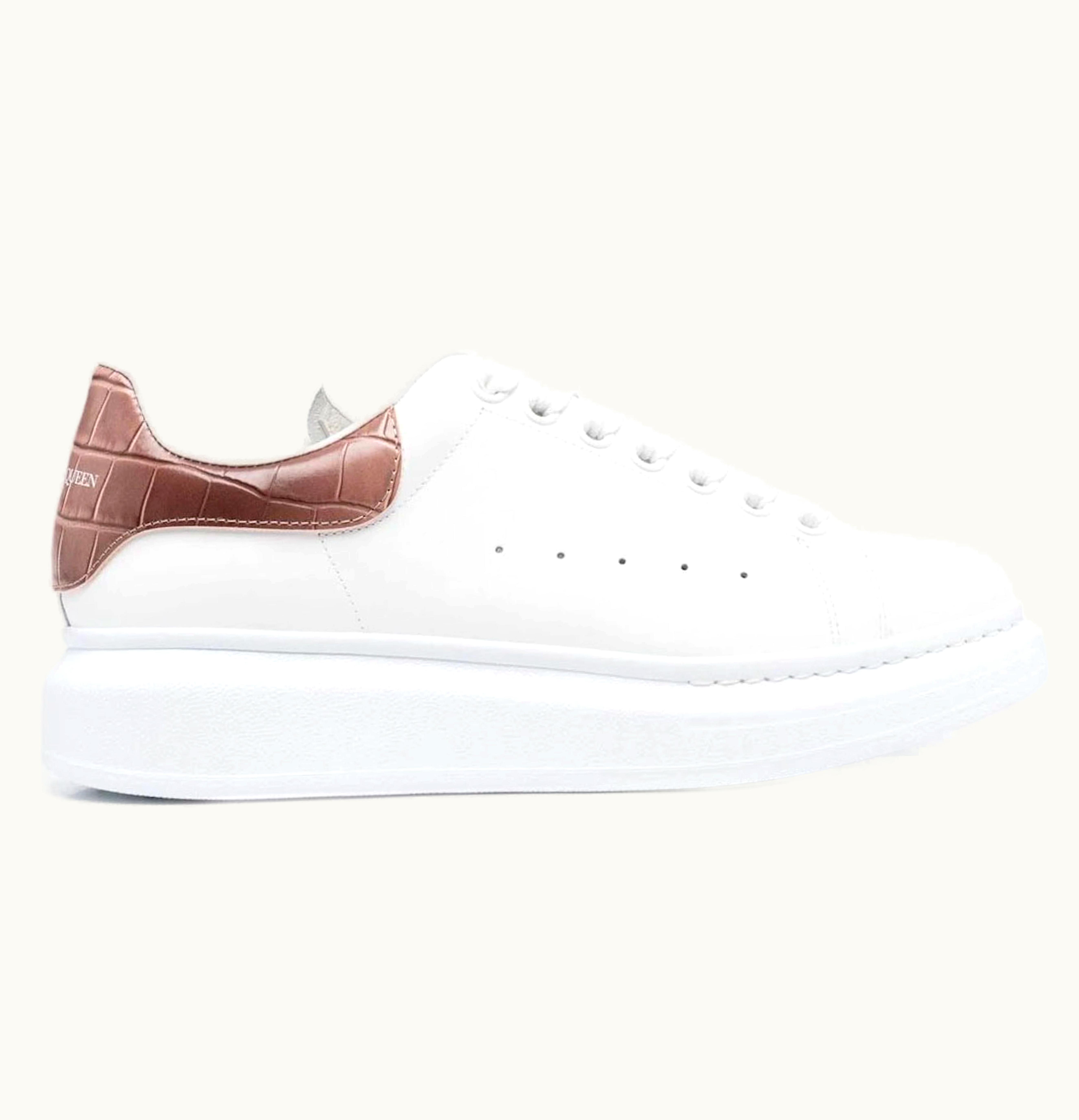 Alexander McQueen Oversized White Burnt Pink Croc W