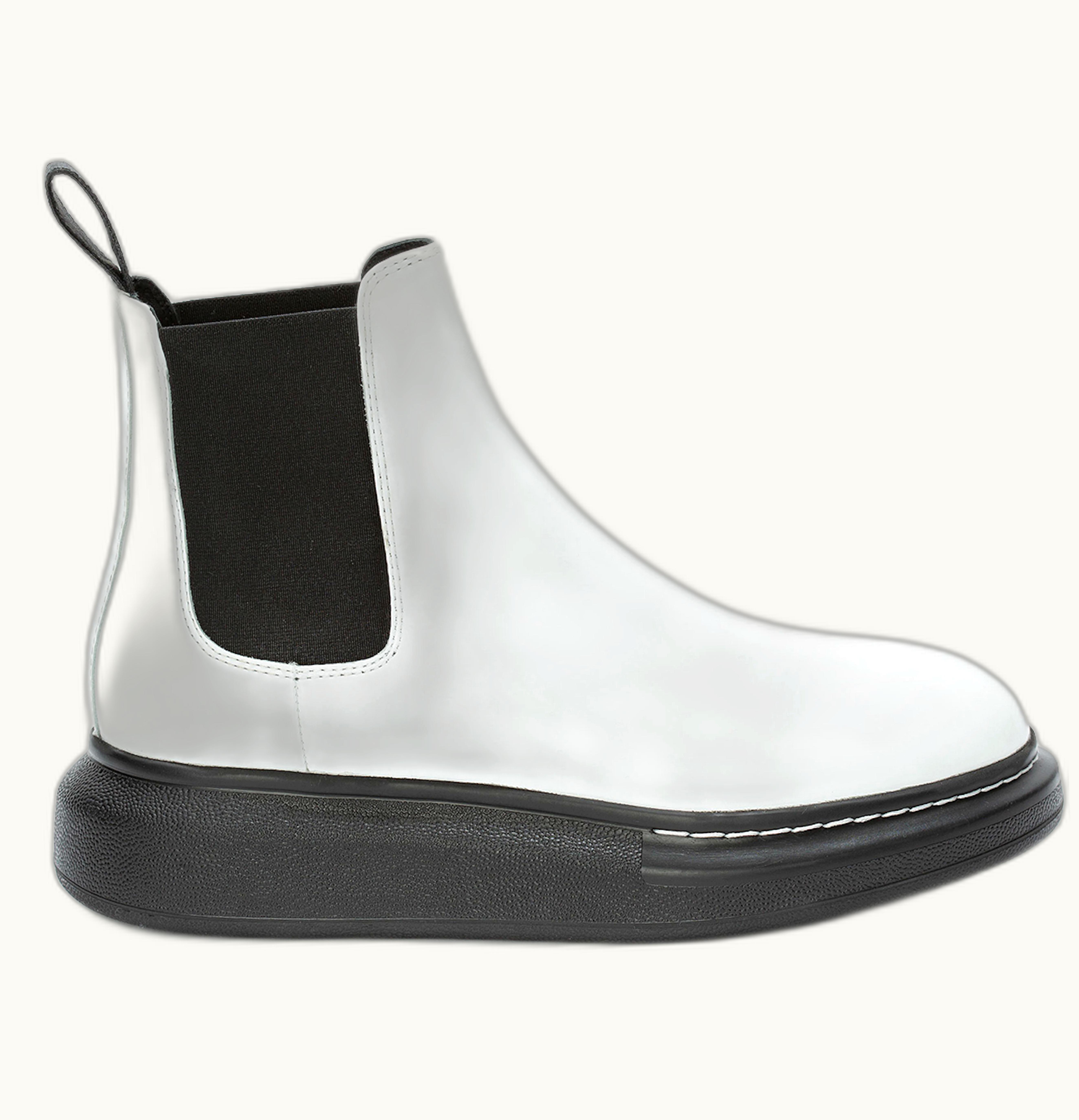 Alexander McQueen Hybrid Chelsea Boot Black White W