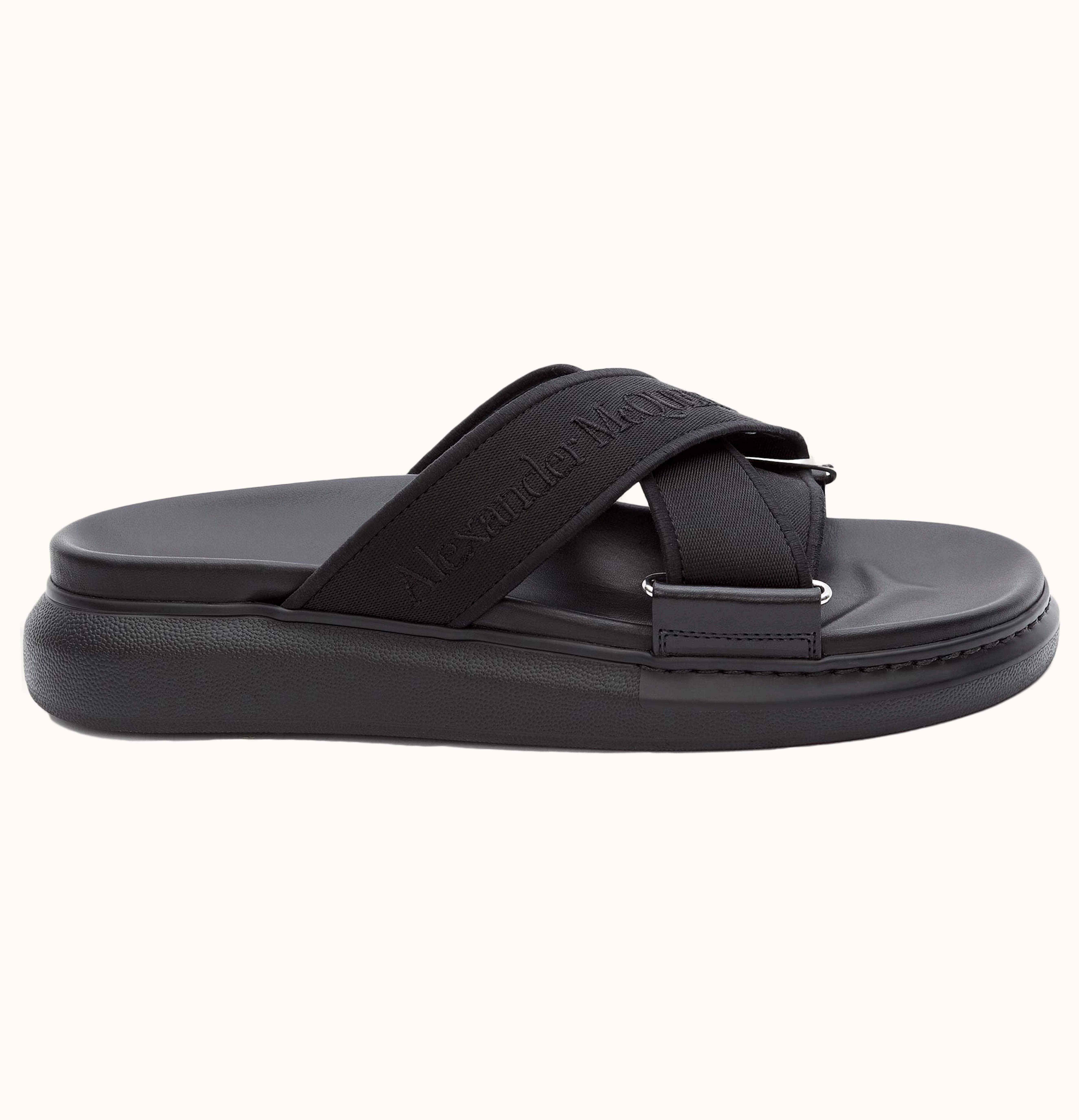 Alexander McQueen Oversized Hybrid Slide Black