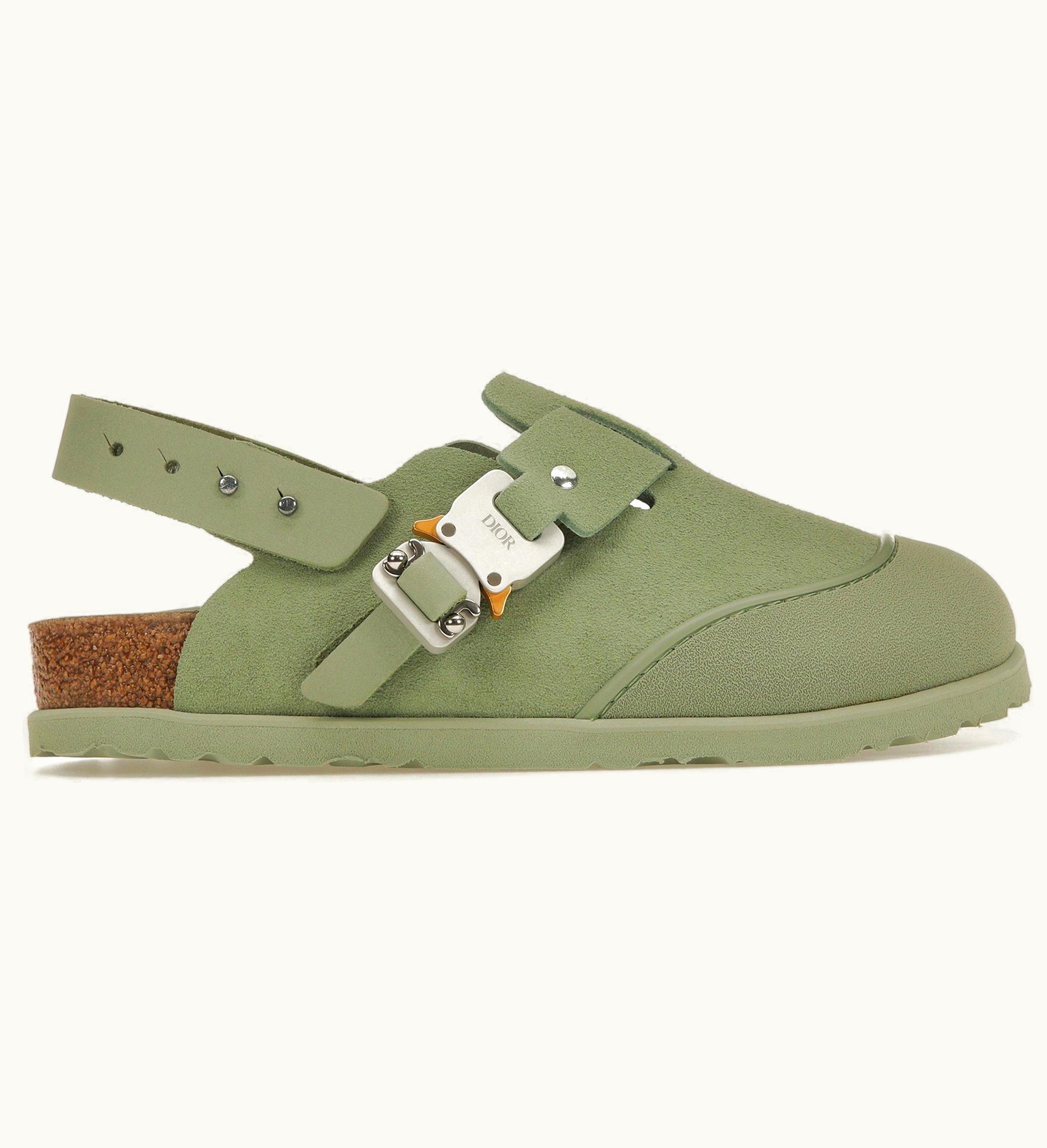 Dior By Birkenstock Mule Tokio Pastel Green Nubuck Calfskin