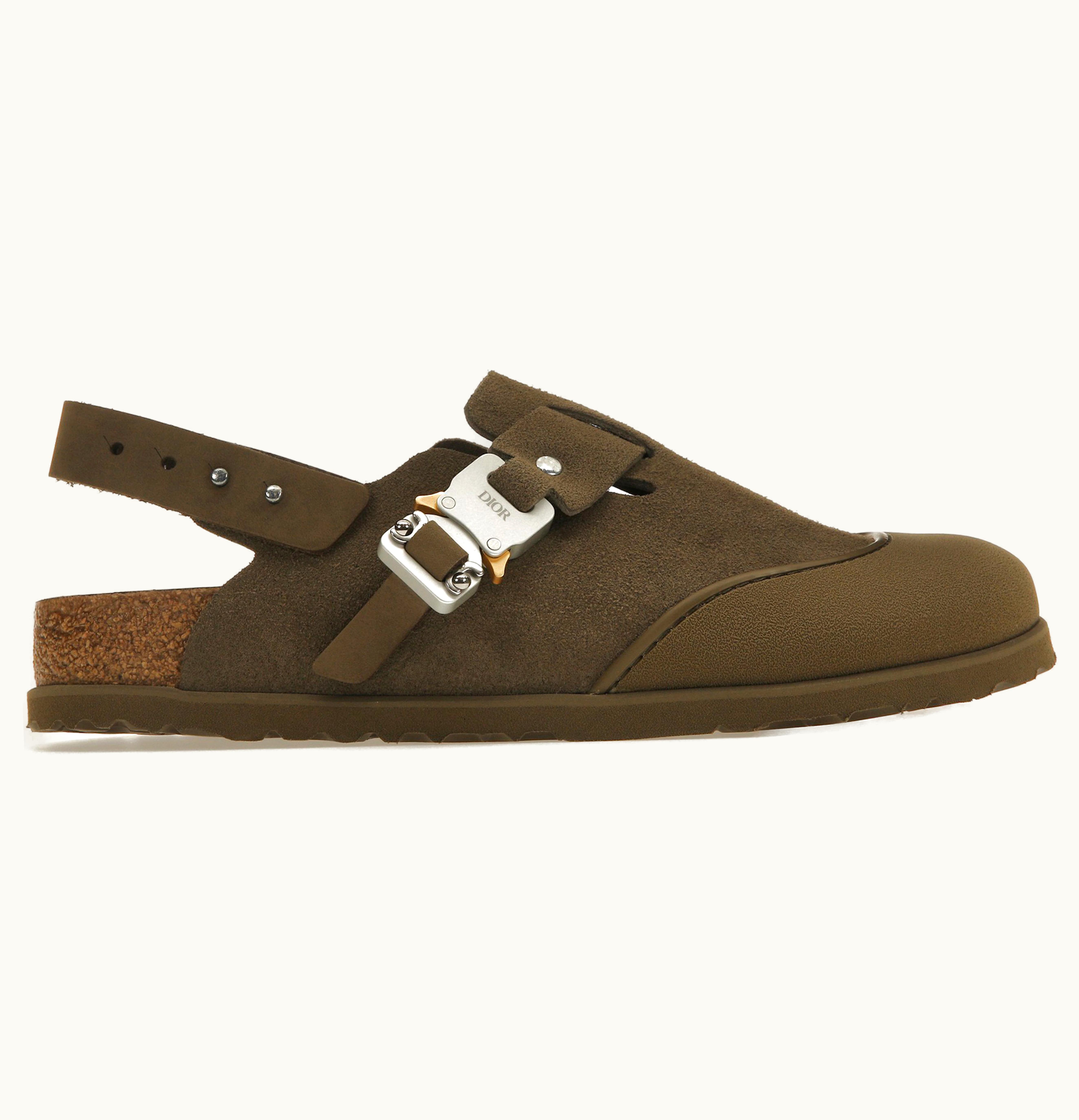 Dior By Birkenstock Mule Tokio Khaki Nubuck Calfskin