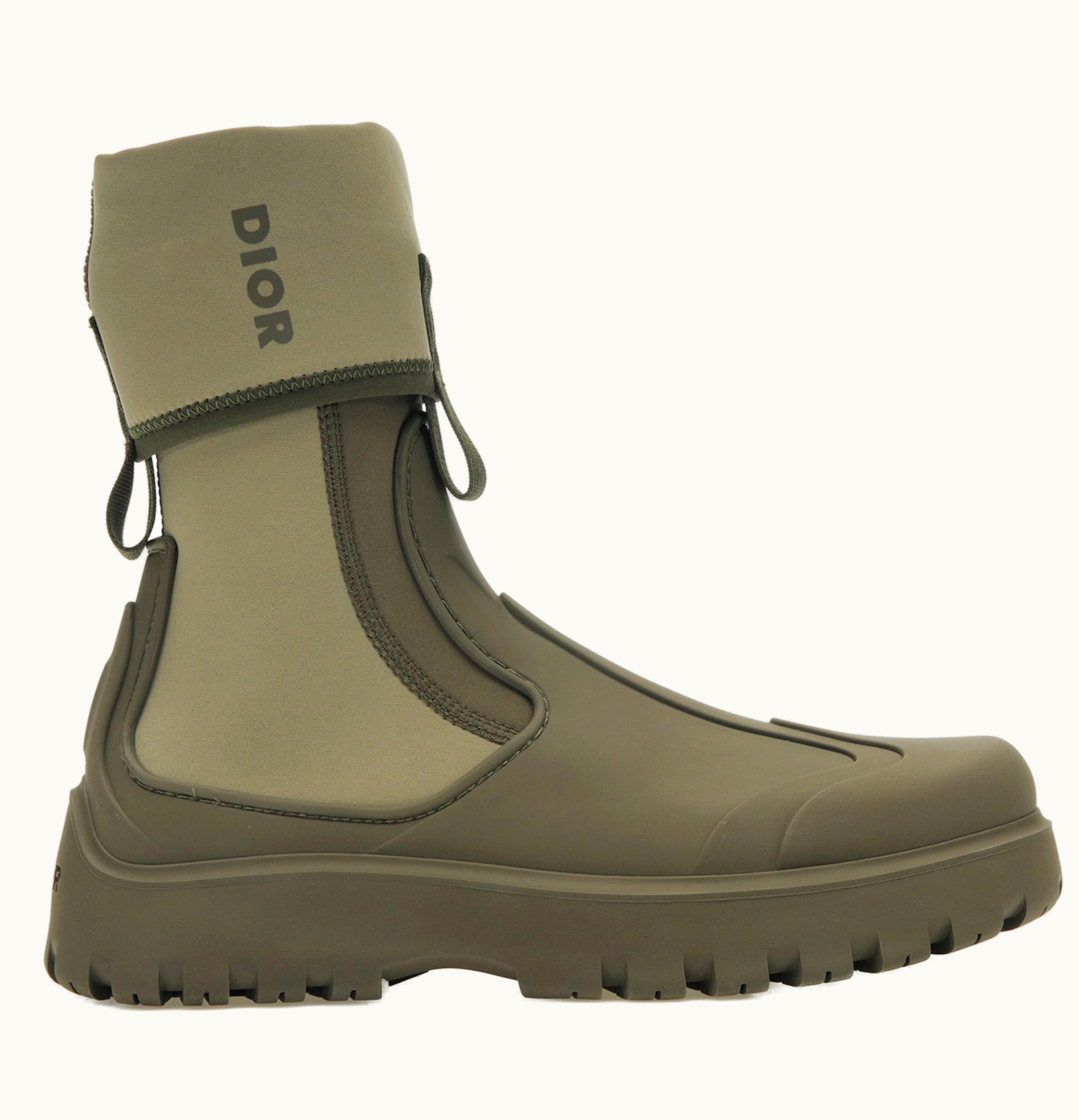 Dior Garden Ankle Boot Khaki Rubber
