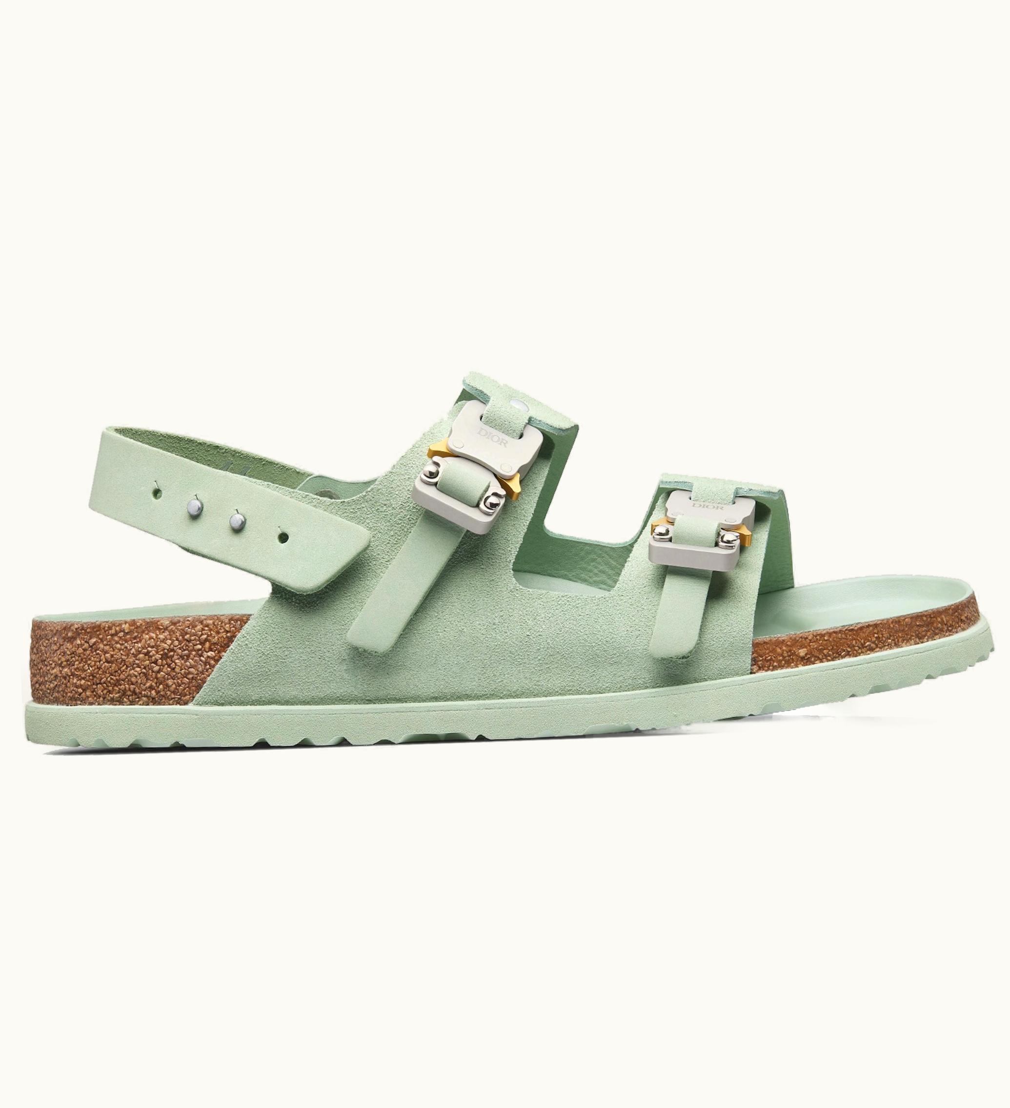Dior By Birkenstock Sandale Milano Pastel Green Nubuck Calfskin