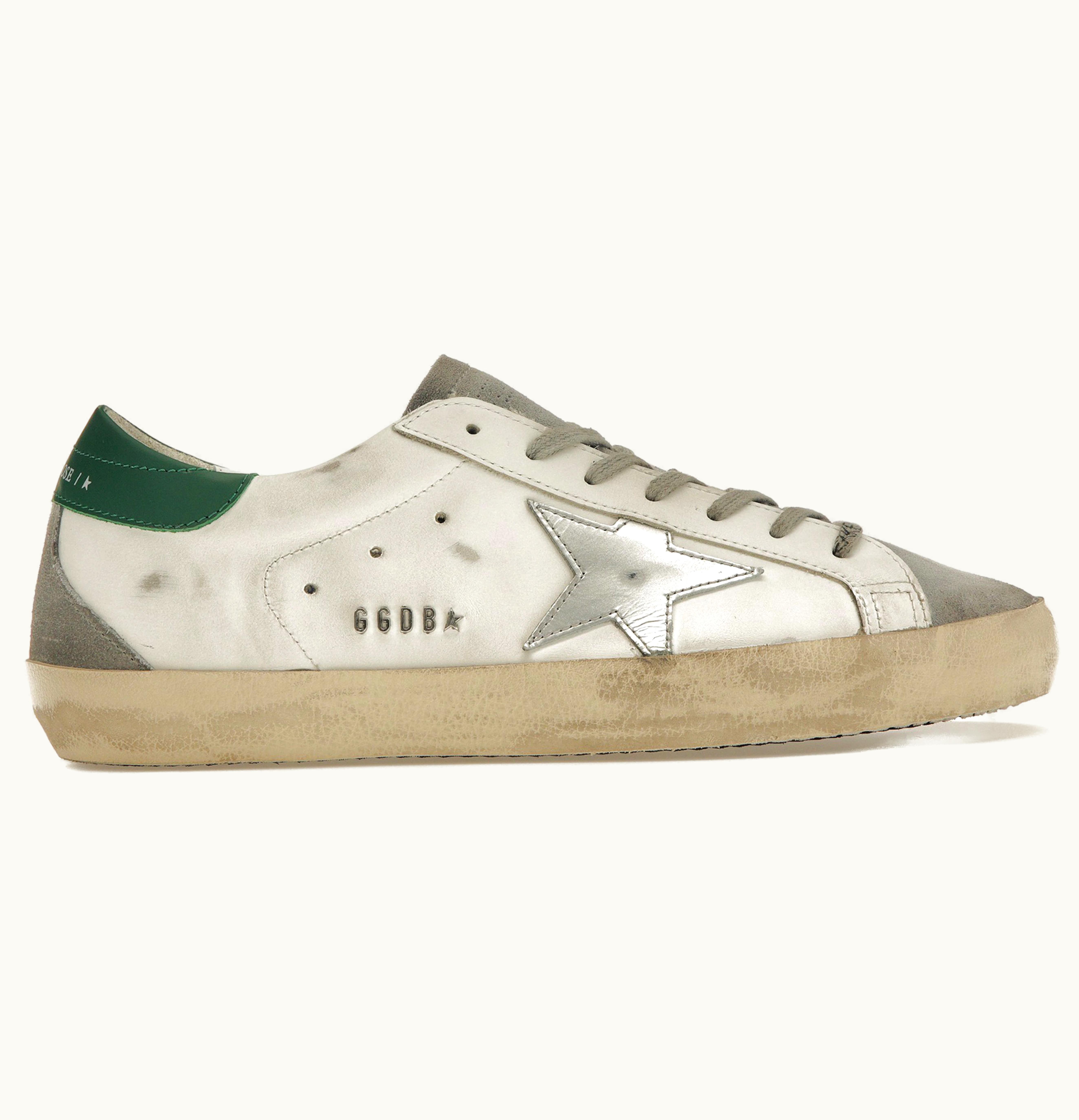 Golden Goose Super Star White Silver Green