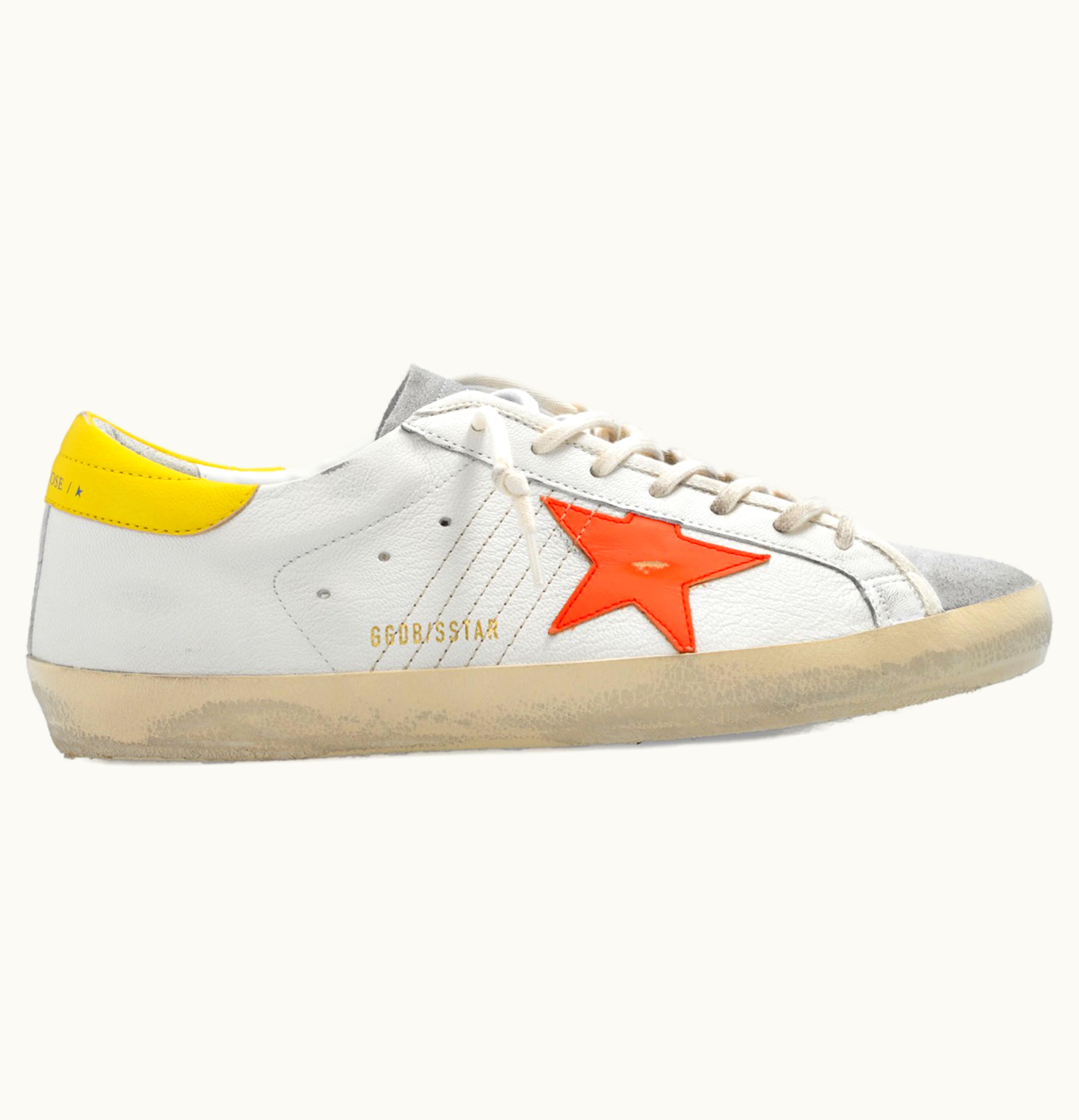 Golden Goose Super Star White Orange Yellow