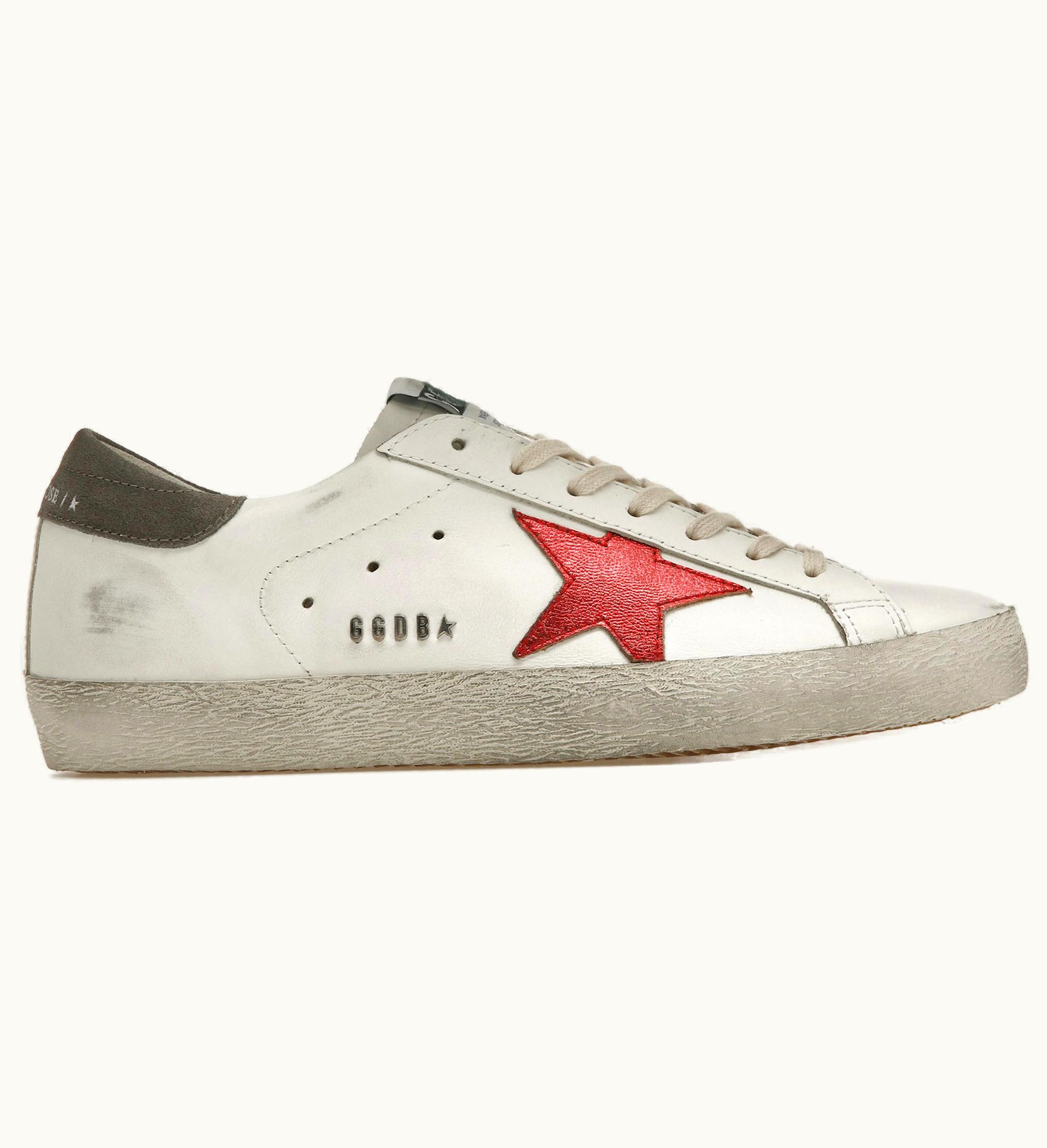 Golden Goose Super Star White Red Grey