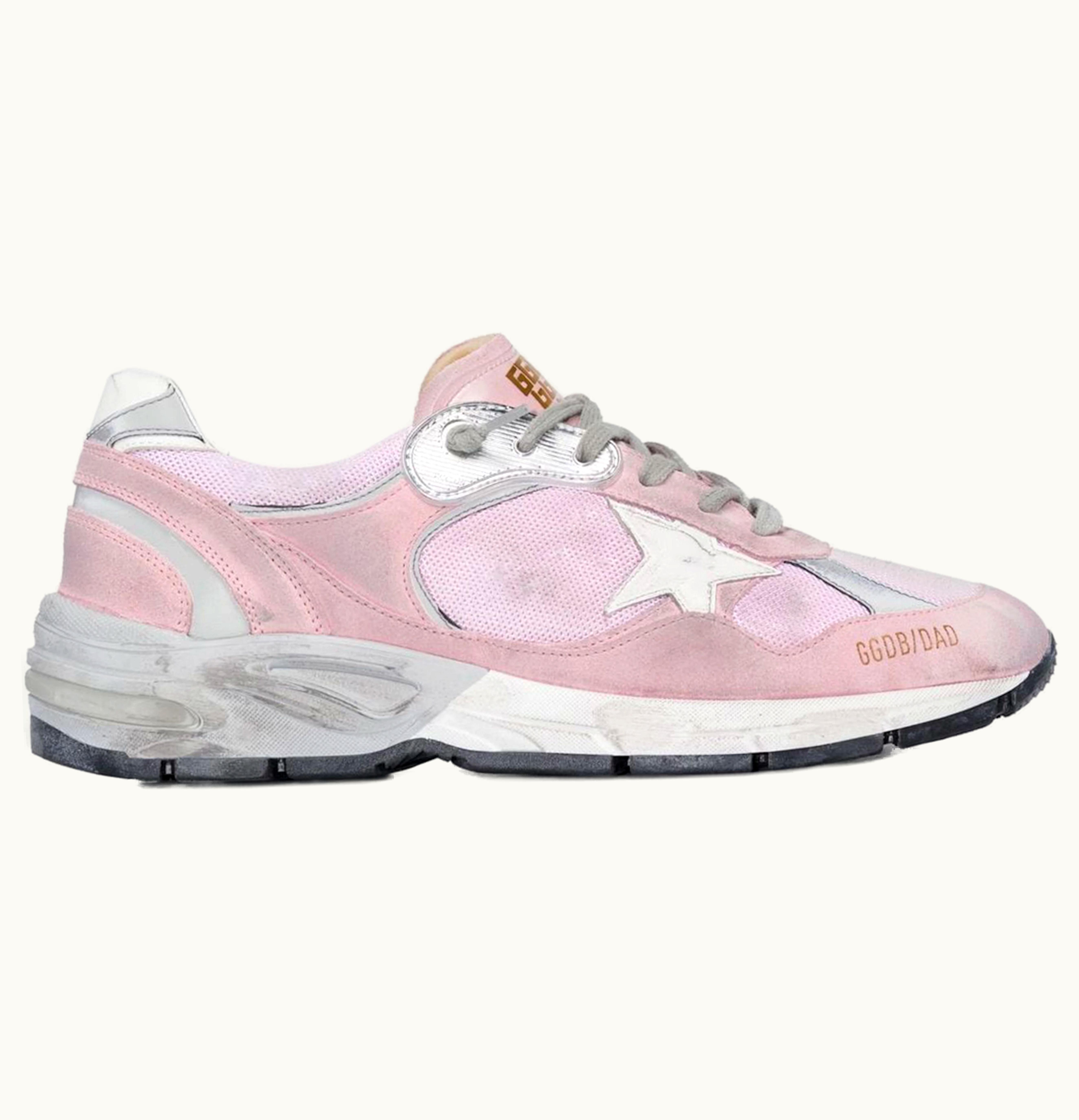 Golden Goose Dad Star Blush Pink Bone White