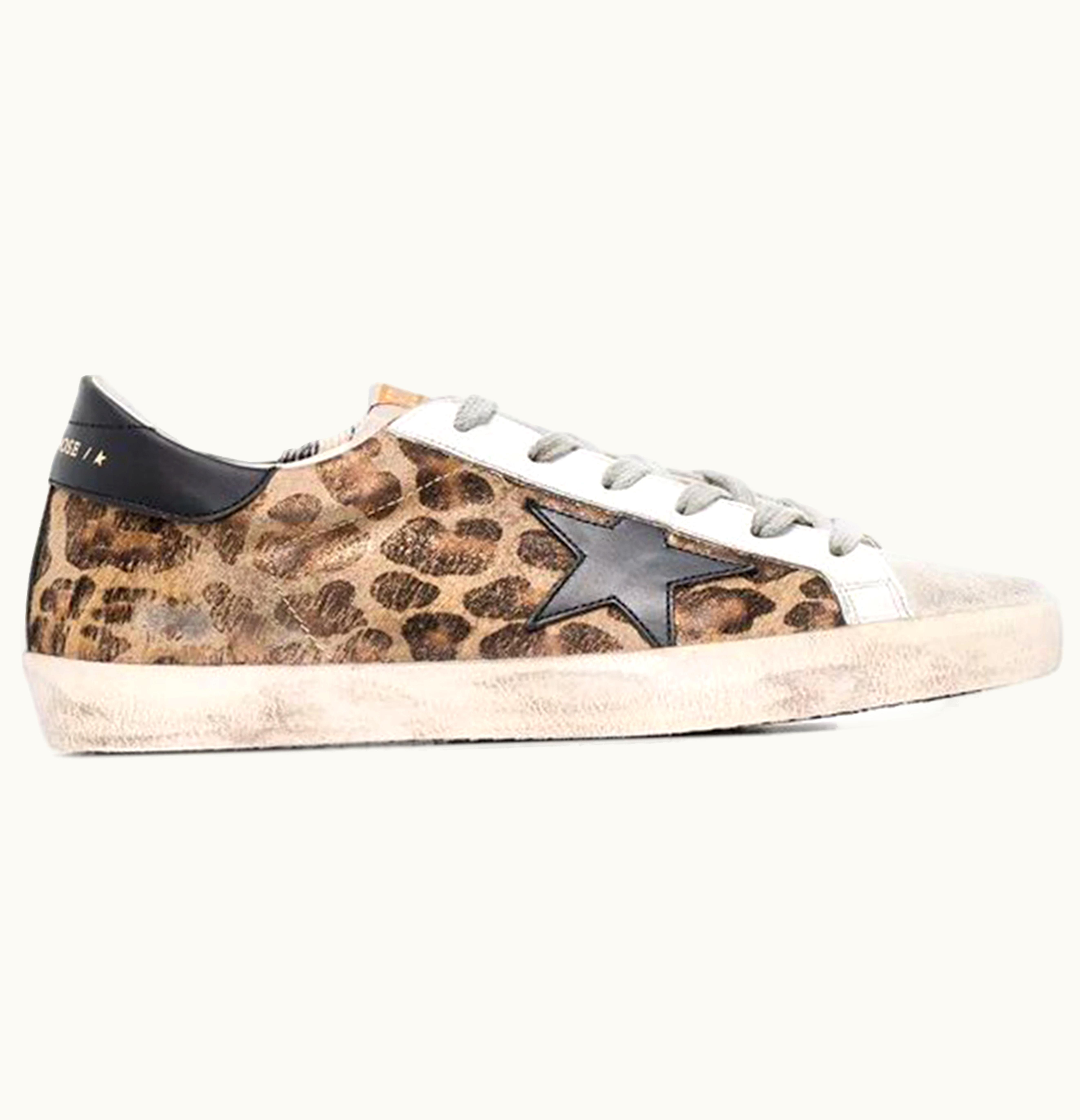 Golden Goose Super Star Leopard Brown Ice Black W