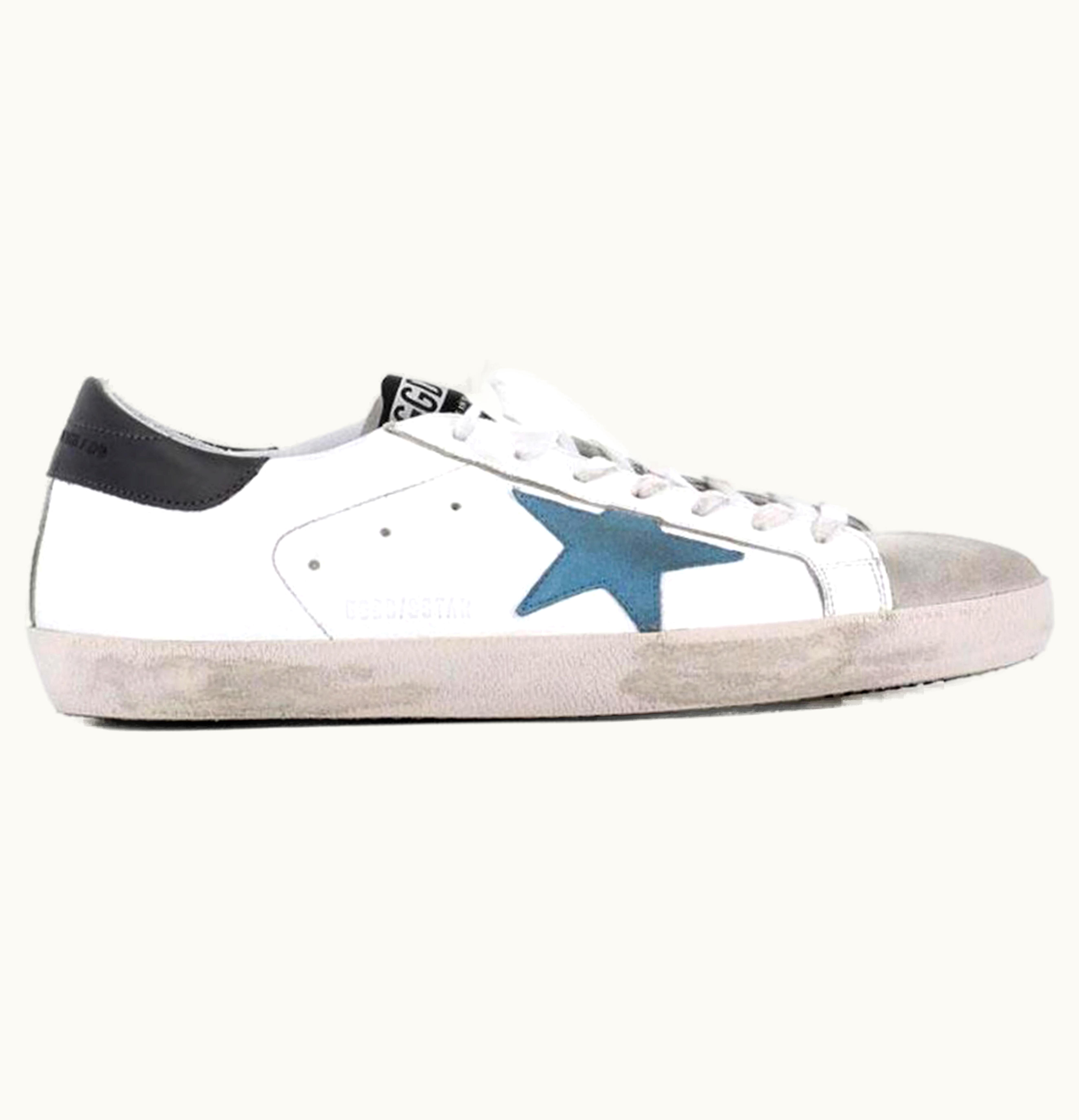 Golden Goose Super Star White Grey Blue Star