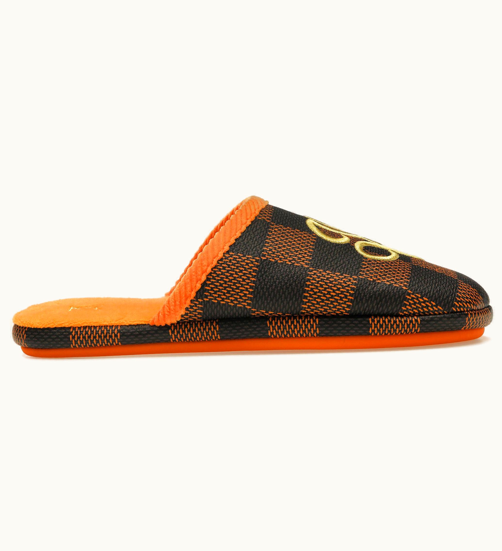 Louis Vuitton Louis Vuitton LV Palace Slipper Damier Pop Orange
