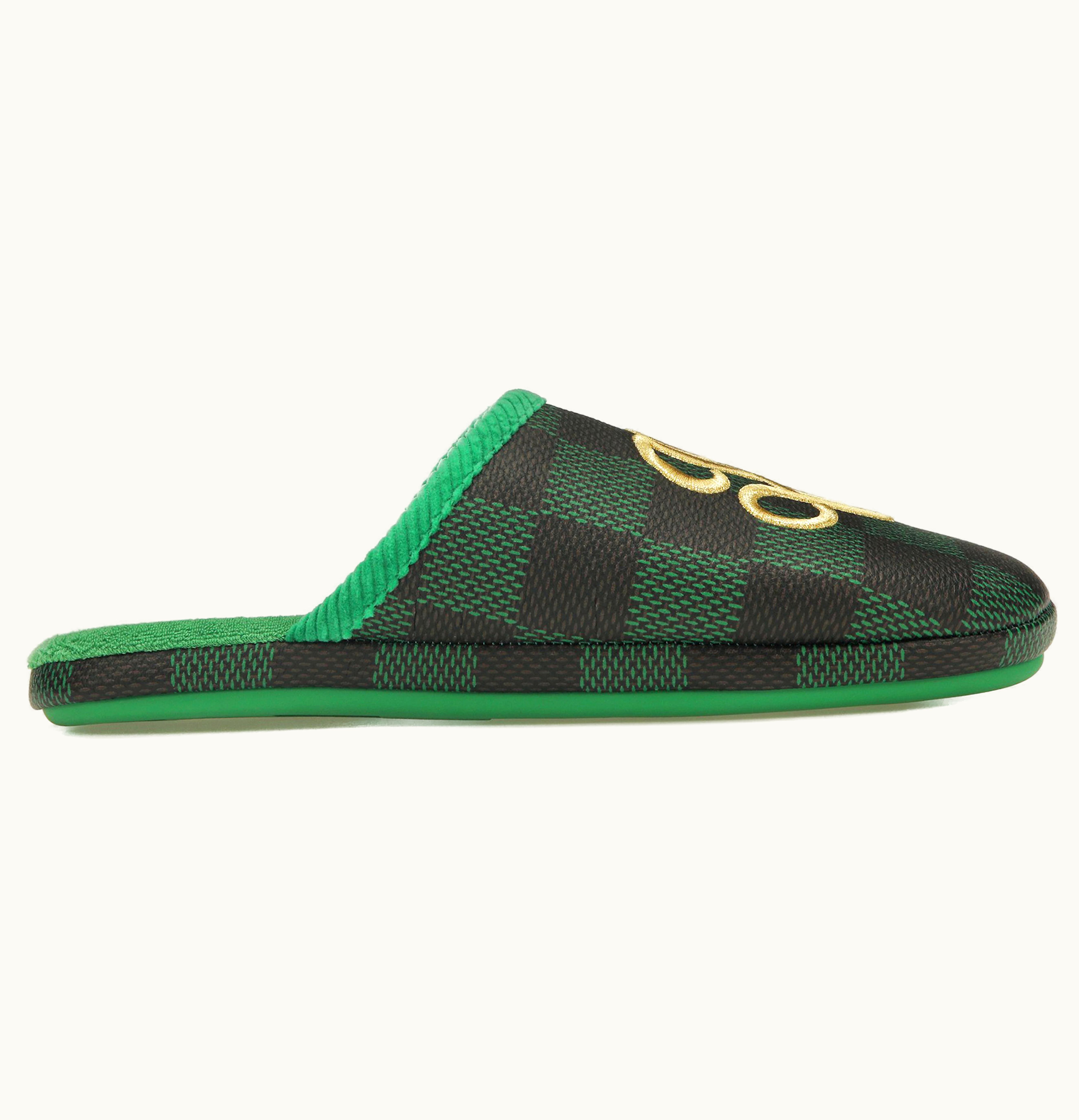 Louis Vuitton Louis Vuitton LV Palace Slipper Damier Pop Green