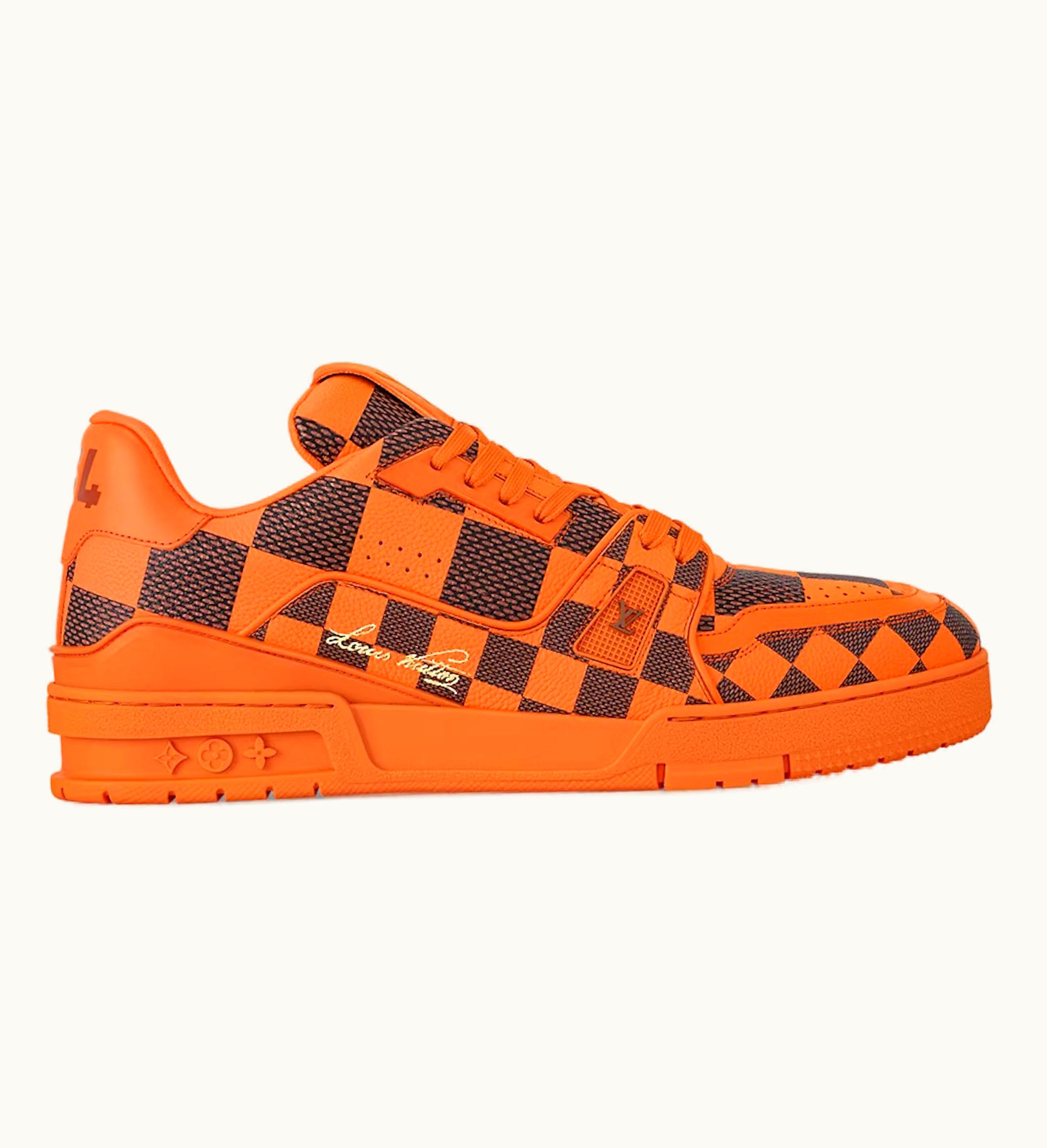 Louis Vuitton Louis Vuitton LV Trainer Sneaker Damier Pop Orange