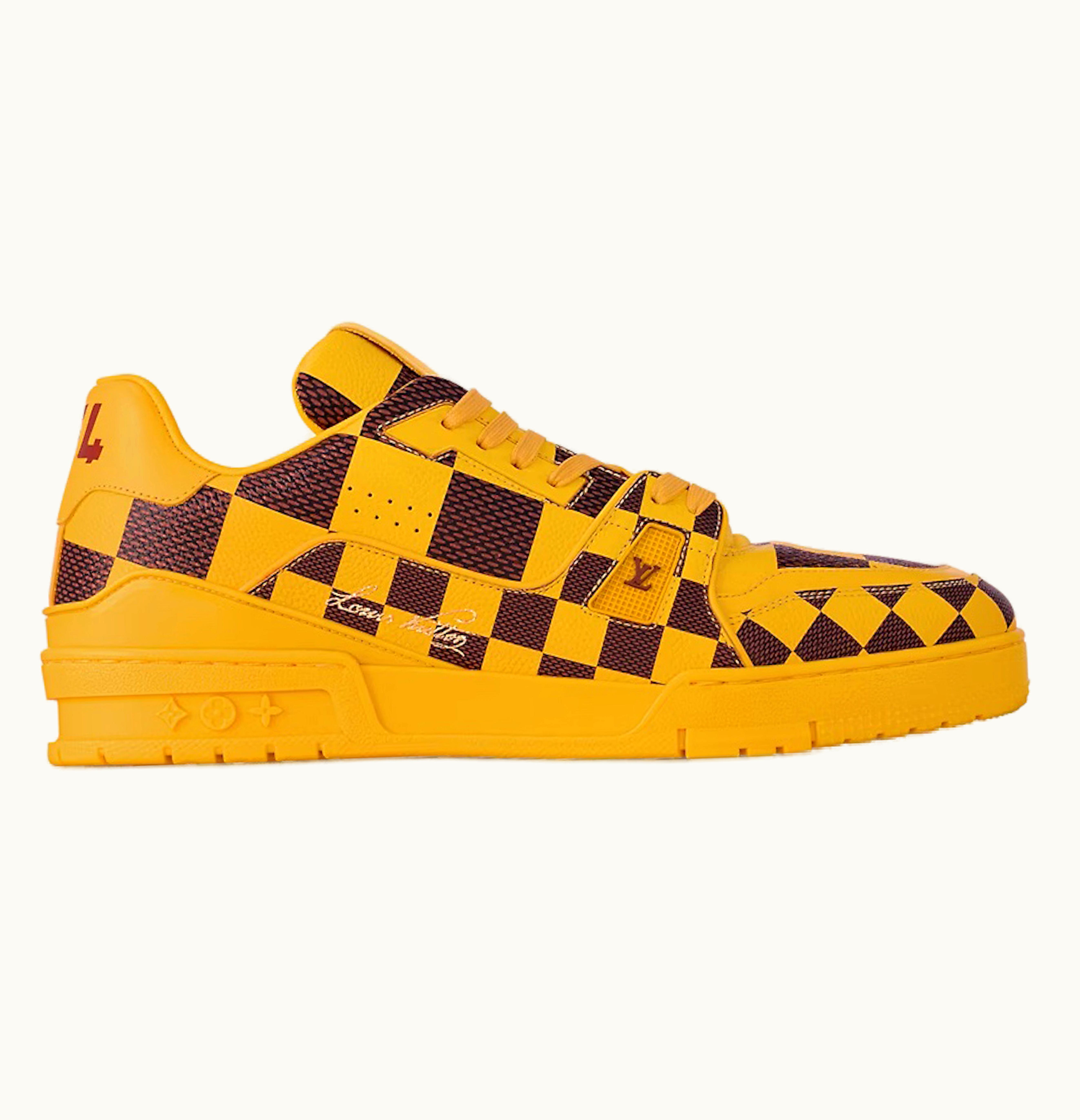 Louis Vuitton Louis Vuitton LV Trainer Sneaker Damier Pop Yellow