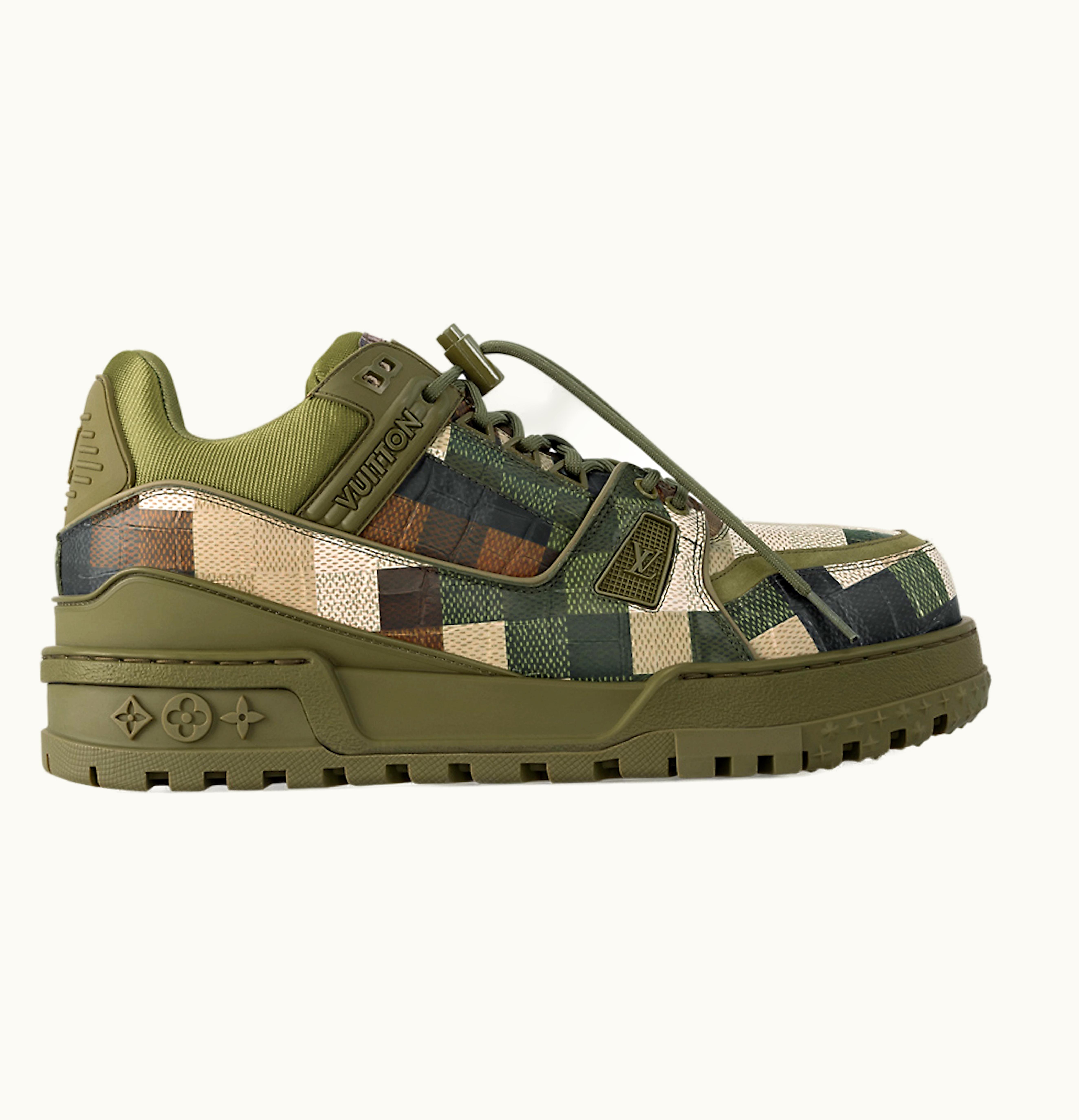 Louis Vuitton Louis Vuitton LV Trainer Maxi Sneaker Green Damoflage Damier