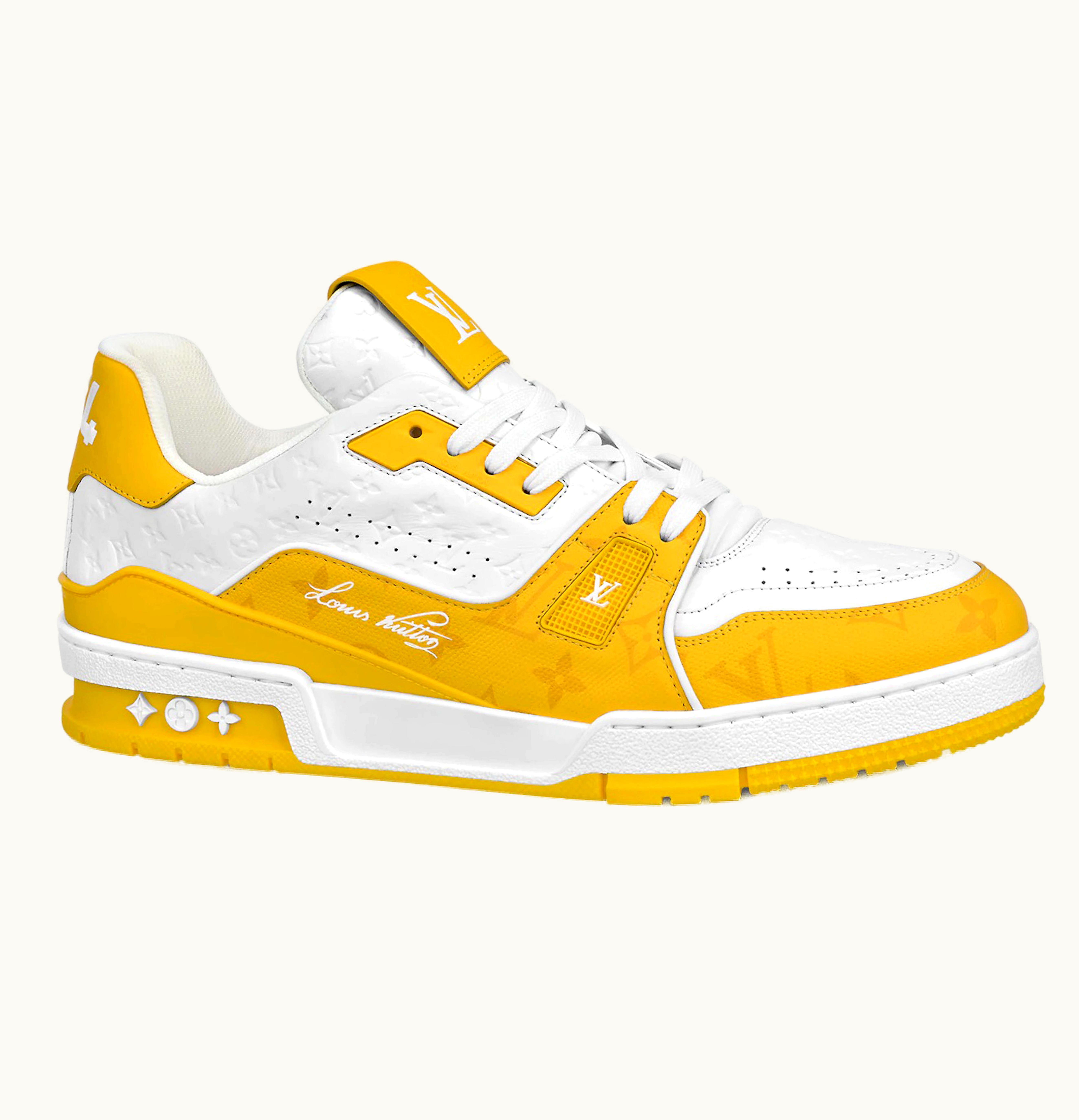 Louis Vuitton Trainer White Yellow Monogram