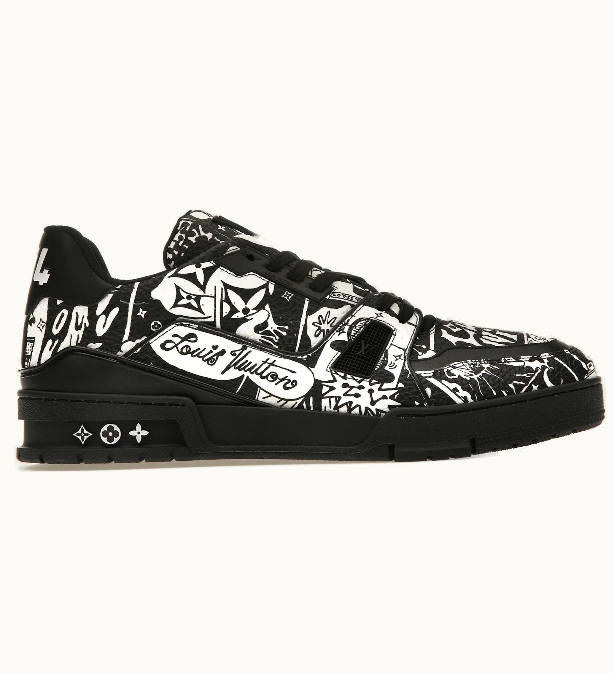 Louis Vuitton Louis Vuitton LV Trainer Comic Motifs Black White SS23