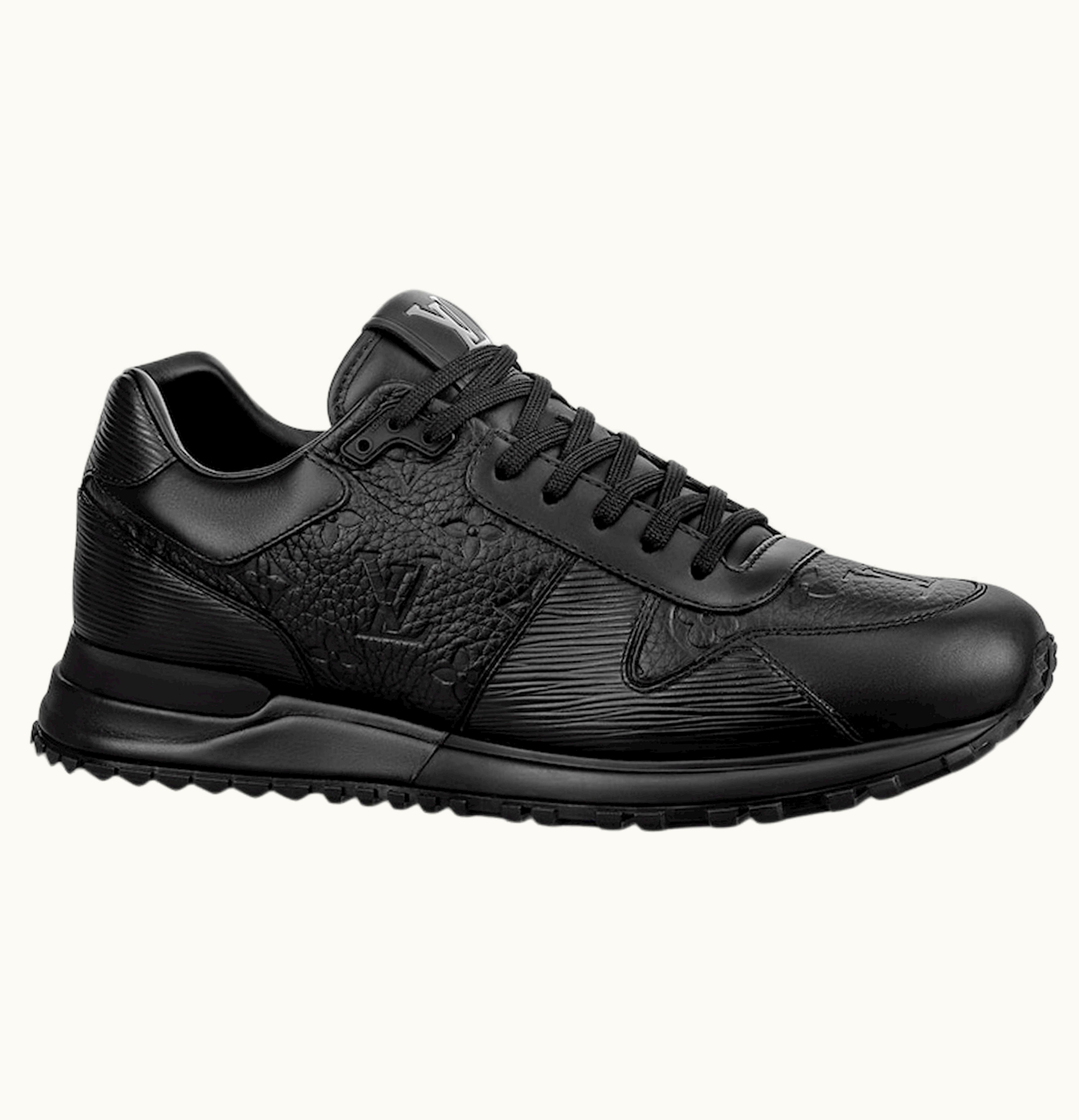 Louis Vuitton Run Away Sneaker Monogram Embossed Leather Black