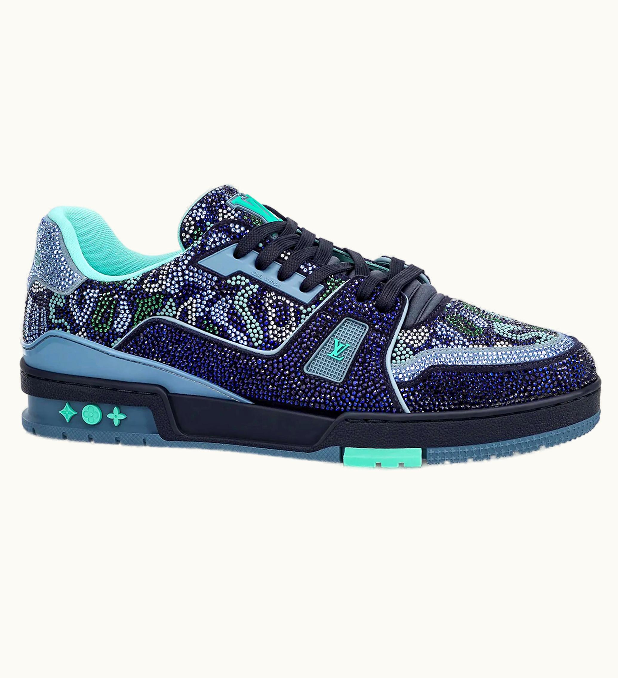 Louis Vuitton Louis Vuitton LV Trainer Marine Navy Blue Crystal