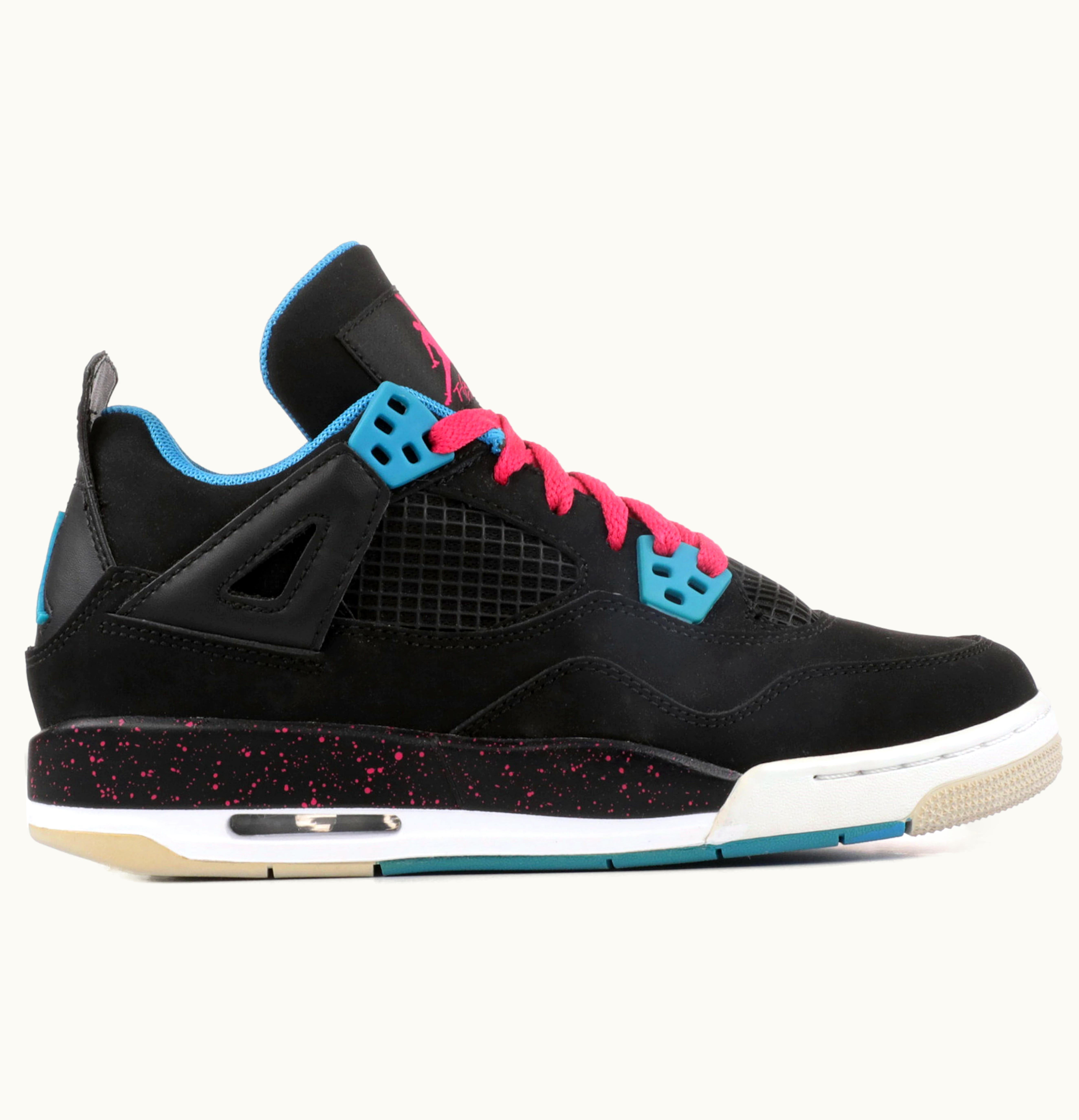 Jordan Air Jordan 4 Retro Black Vivid Pink Dynamic Blue GS