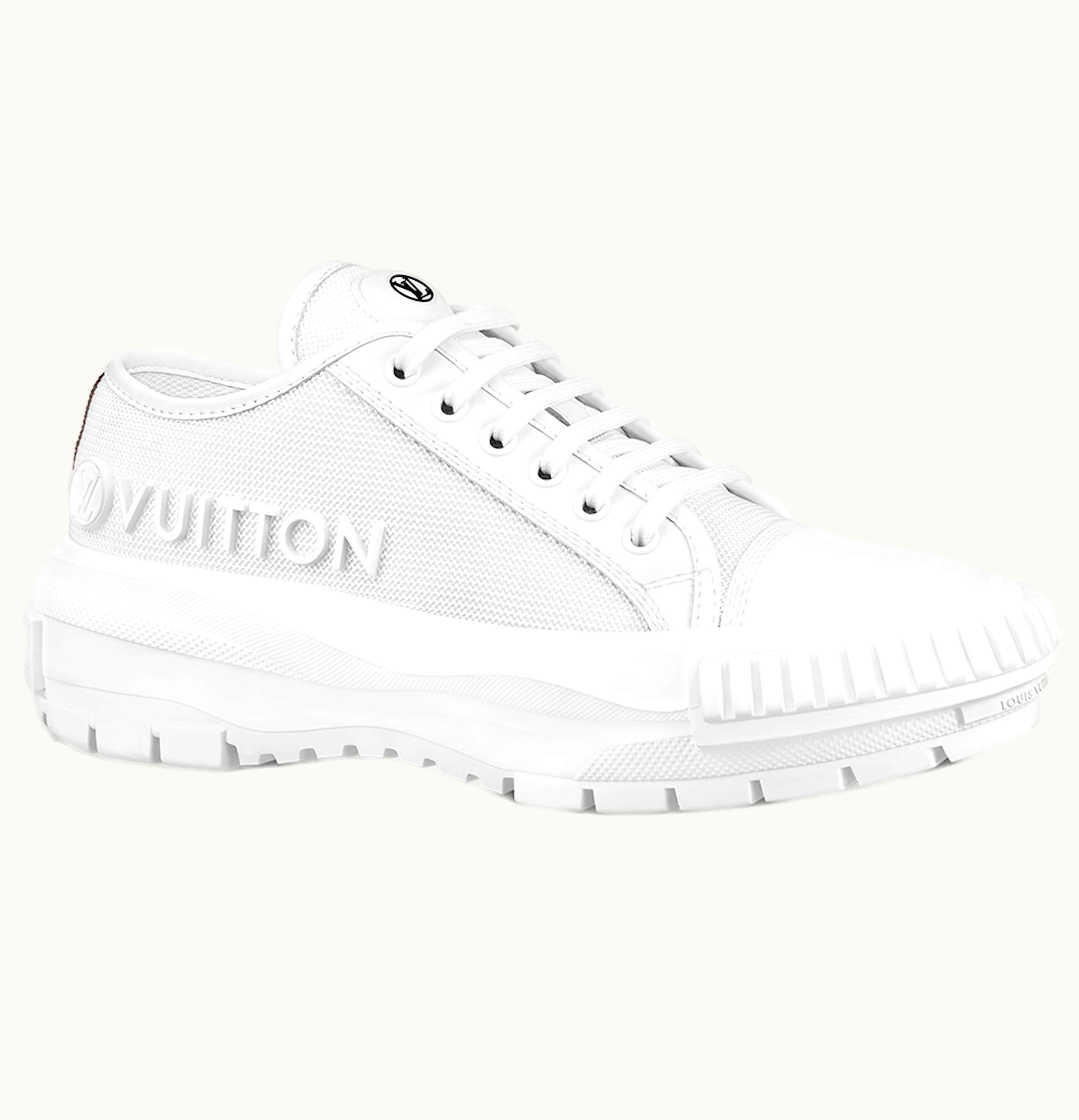 Louis Vuitton Squad Low Vuitton Logo Rubber Patch Logo Techinical Mesh White White W