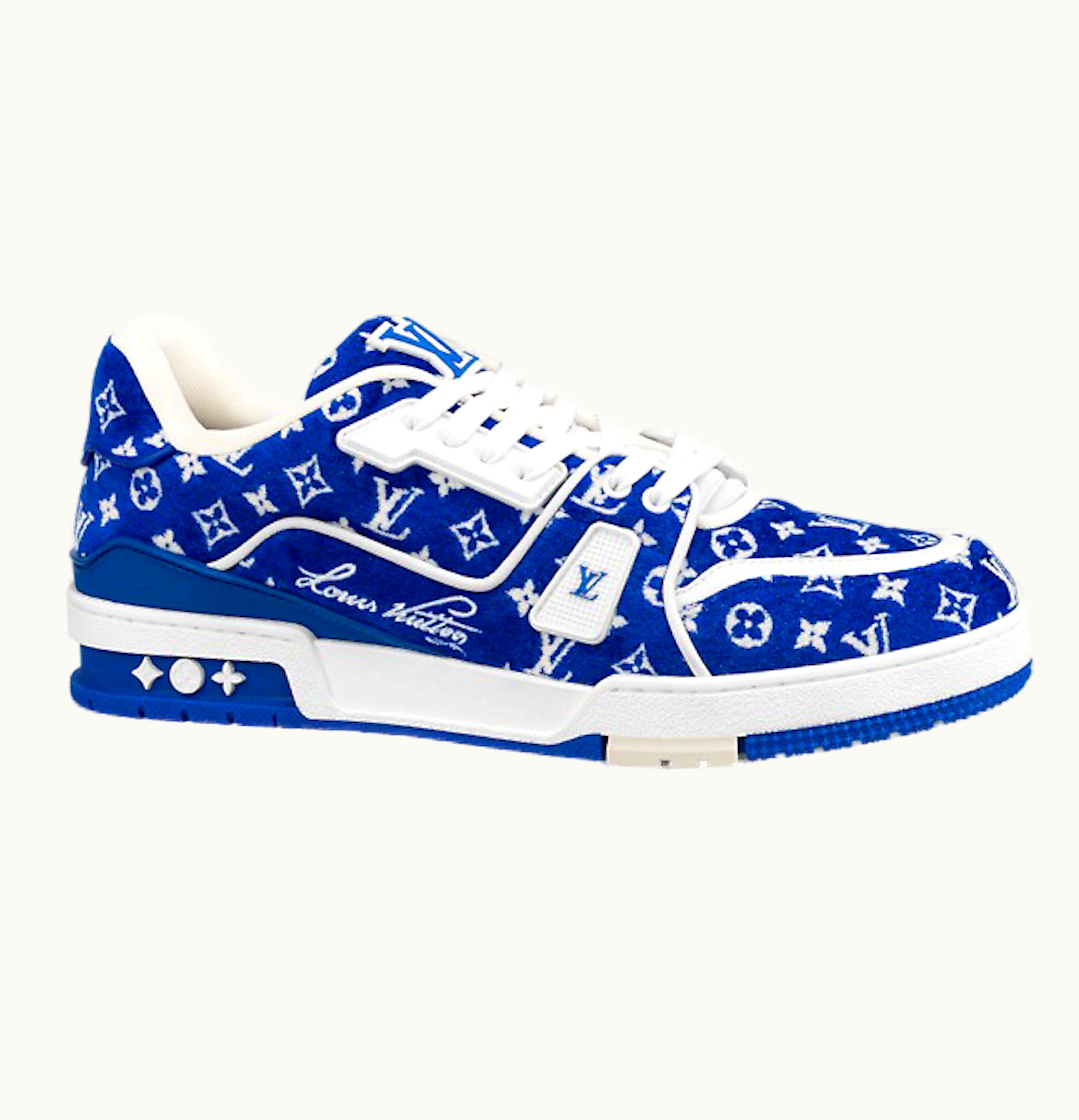 Louis Vuitton Trainer Blue Monogram Textile