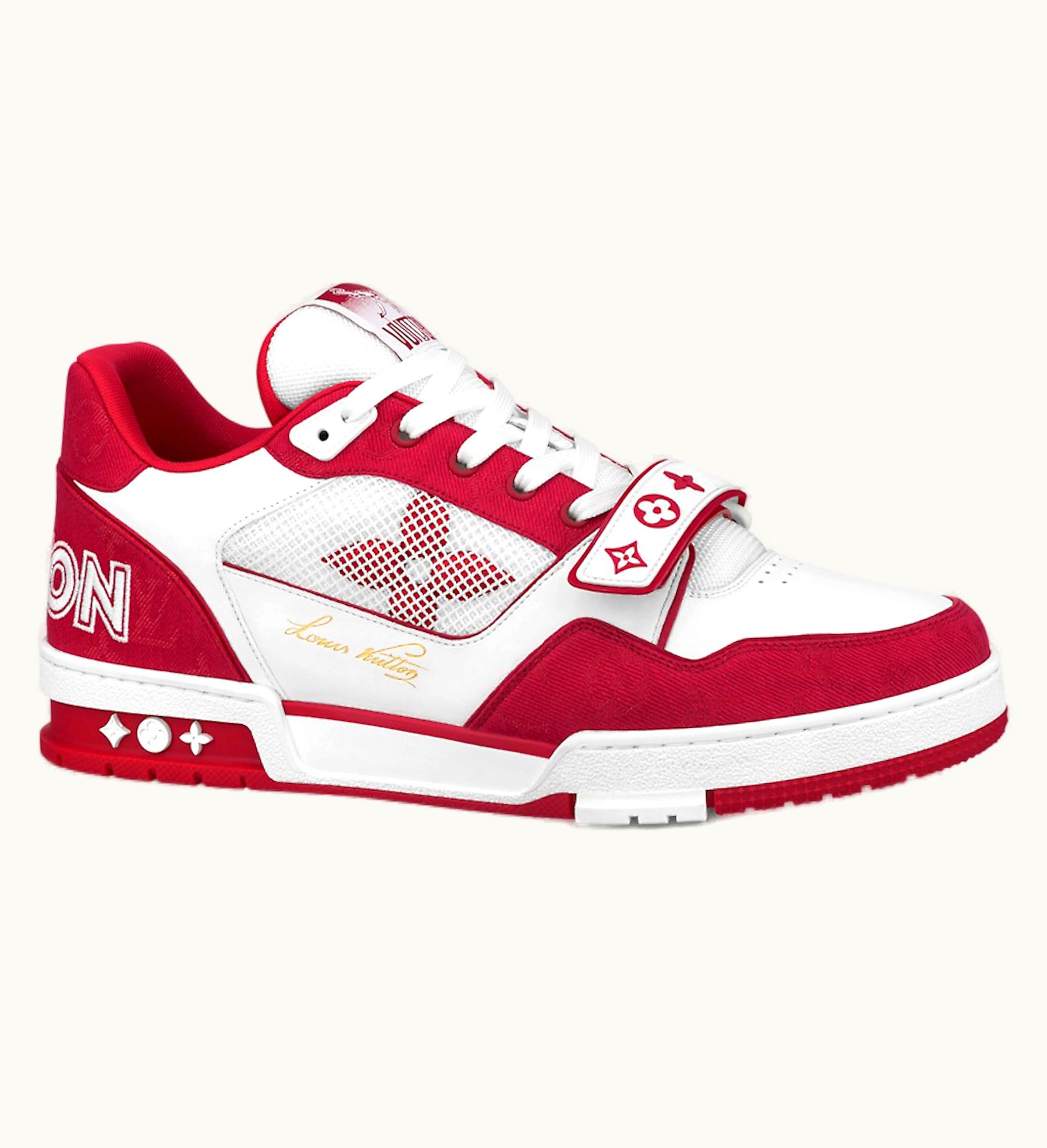 Louis Vuitton Trainer Red Monogram Denim