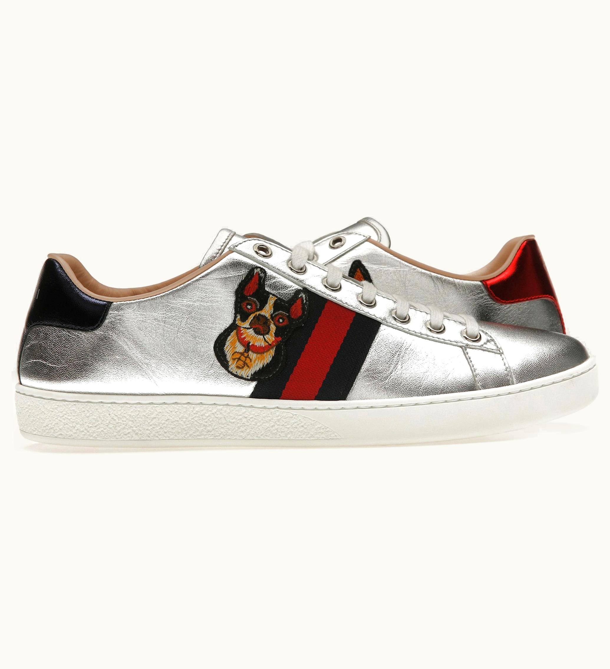 Gucci Gucci Ace Year Of The Dog Silver Womens