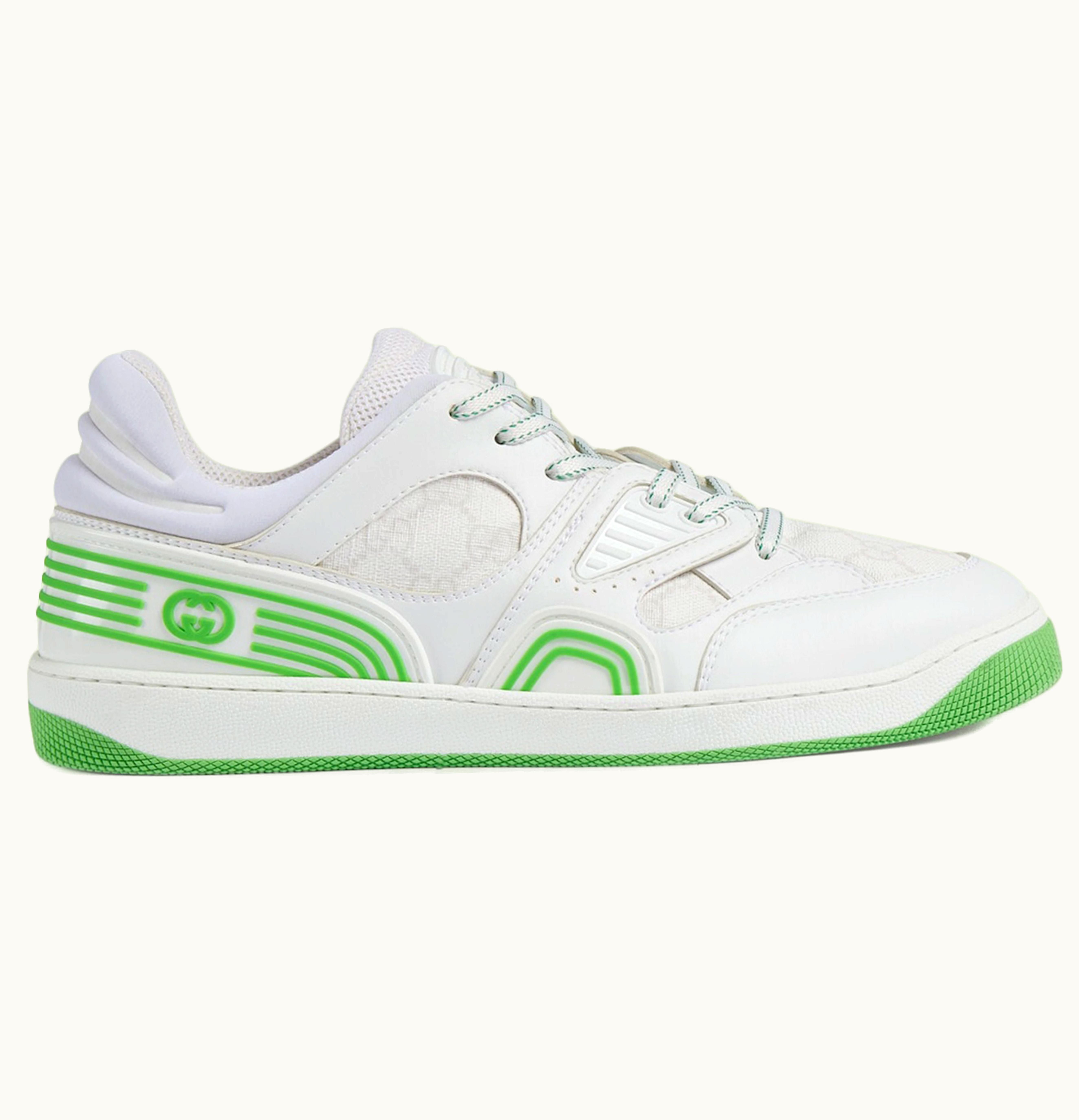 Gucci Gucci Basket Low White Demetra Green