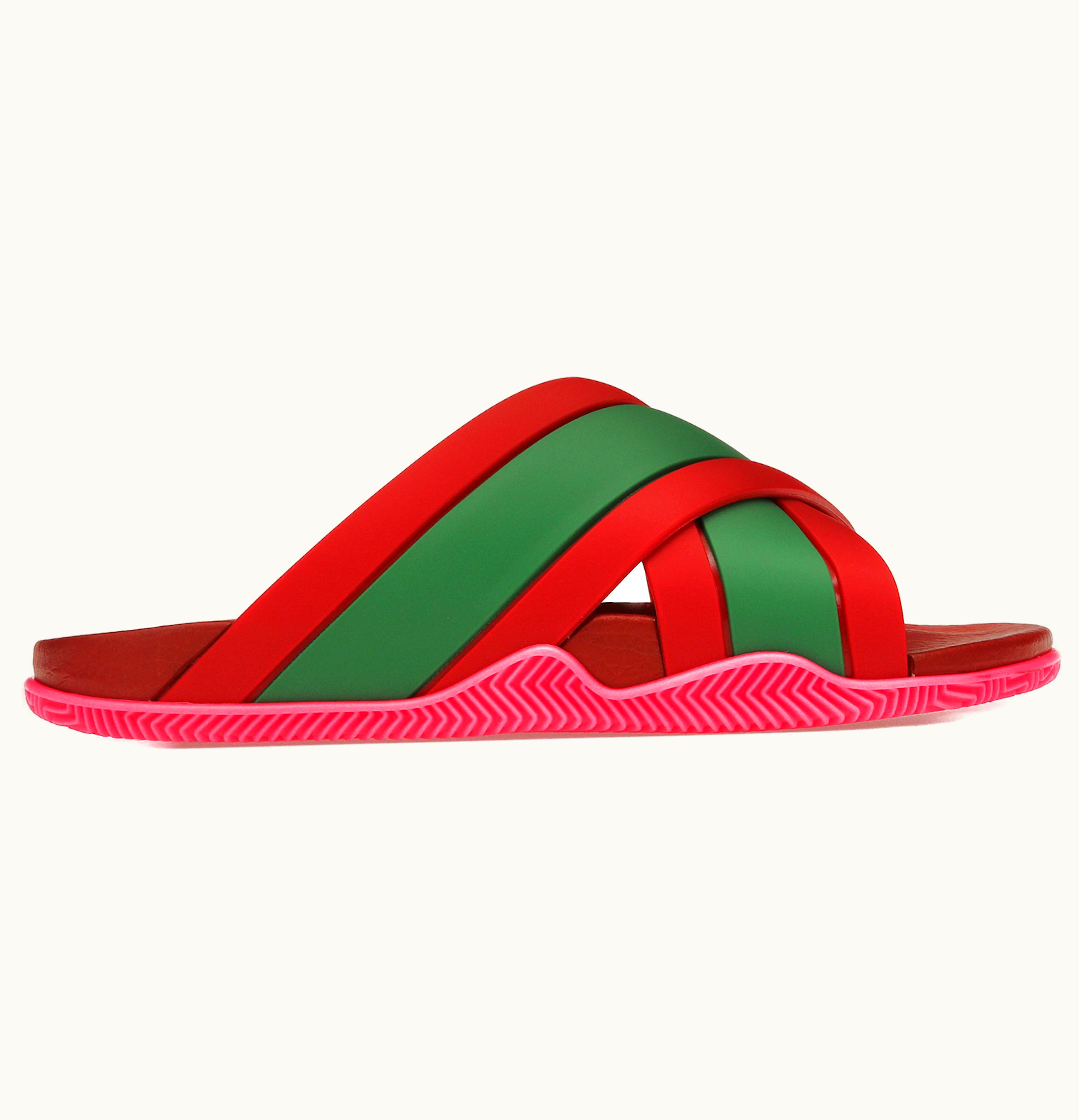 Gucci Gucci Web Slide Pink Rubber W