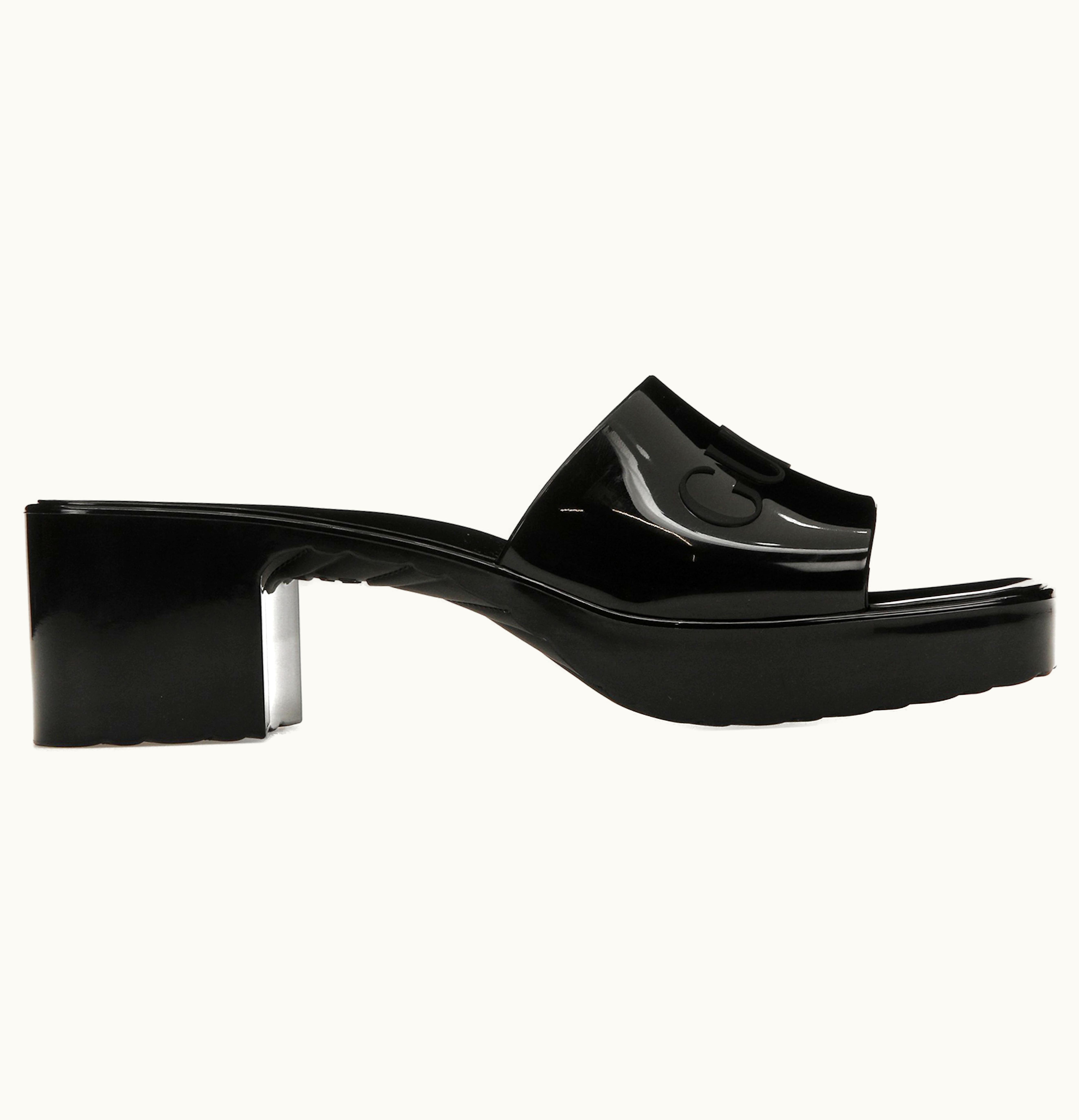 Gucci Gucci 60mm Slide Sandal Black Rubber