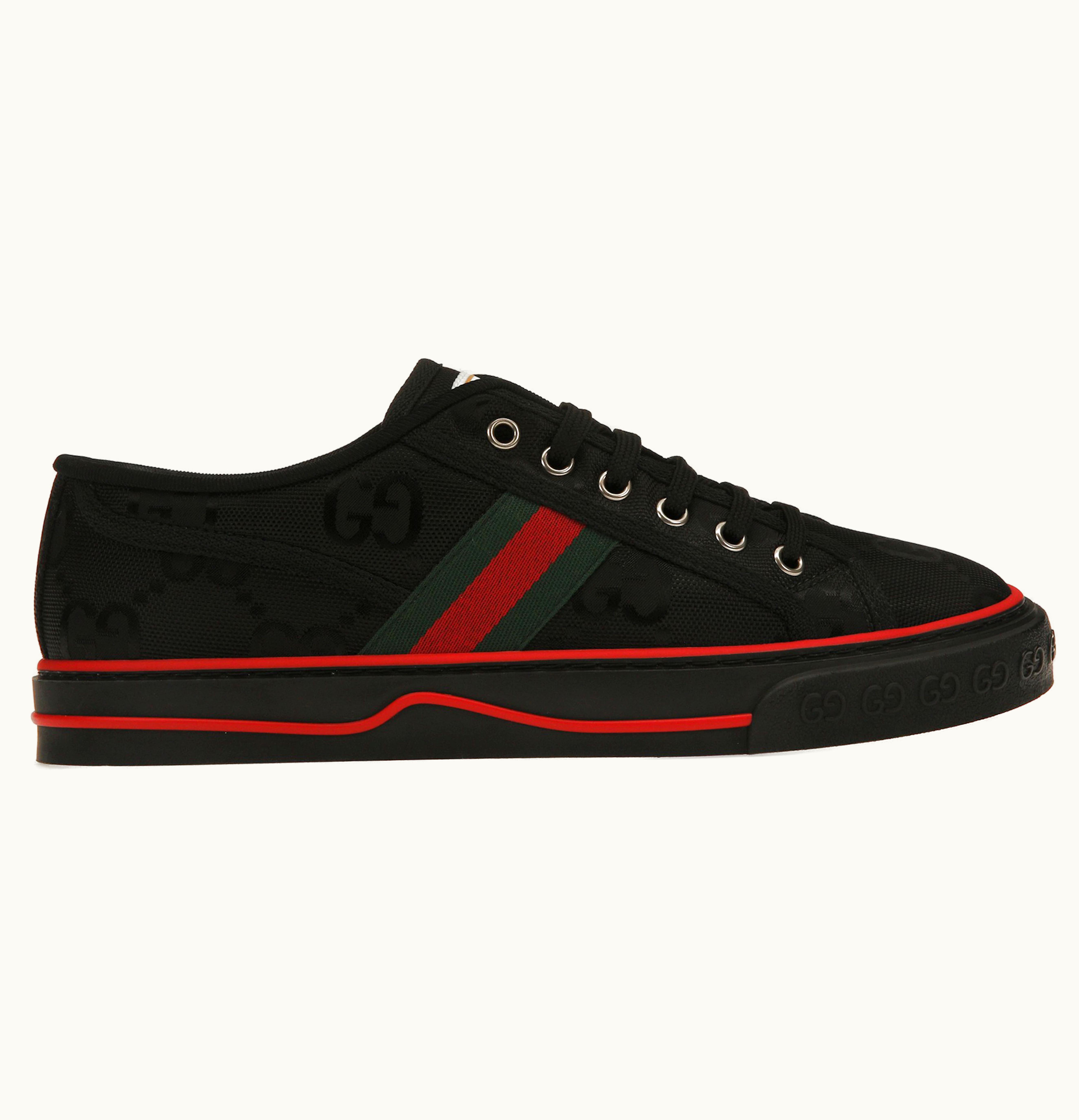 Gucci Gucci Off The Grid Tennis 1977 Low Econyl Black GG Green Red