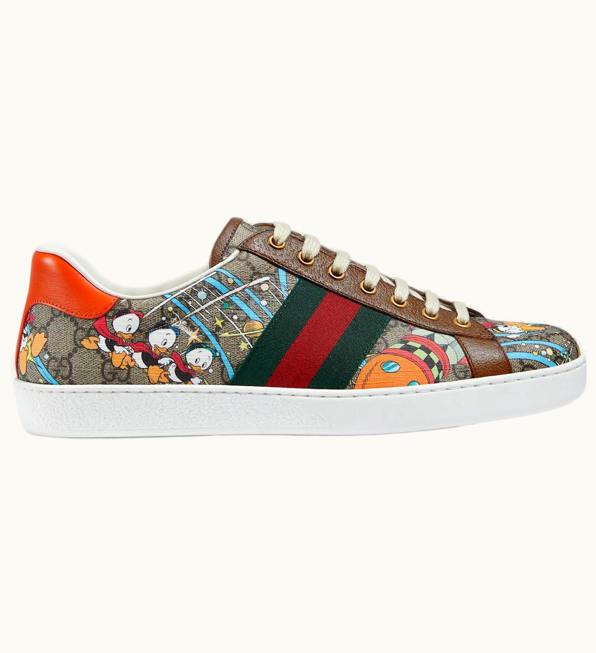 Gucci Gucci Ace X Disney Huey Dewey Louie Print W