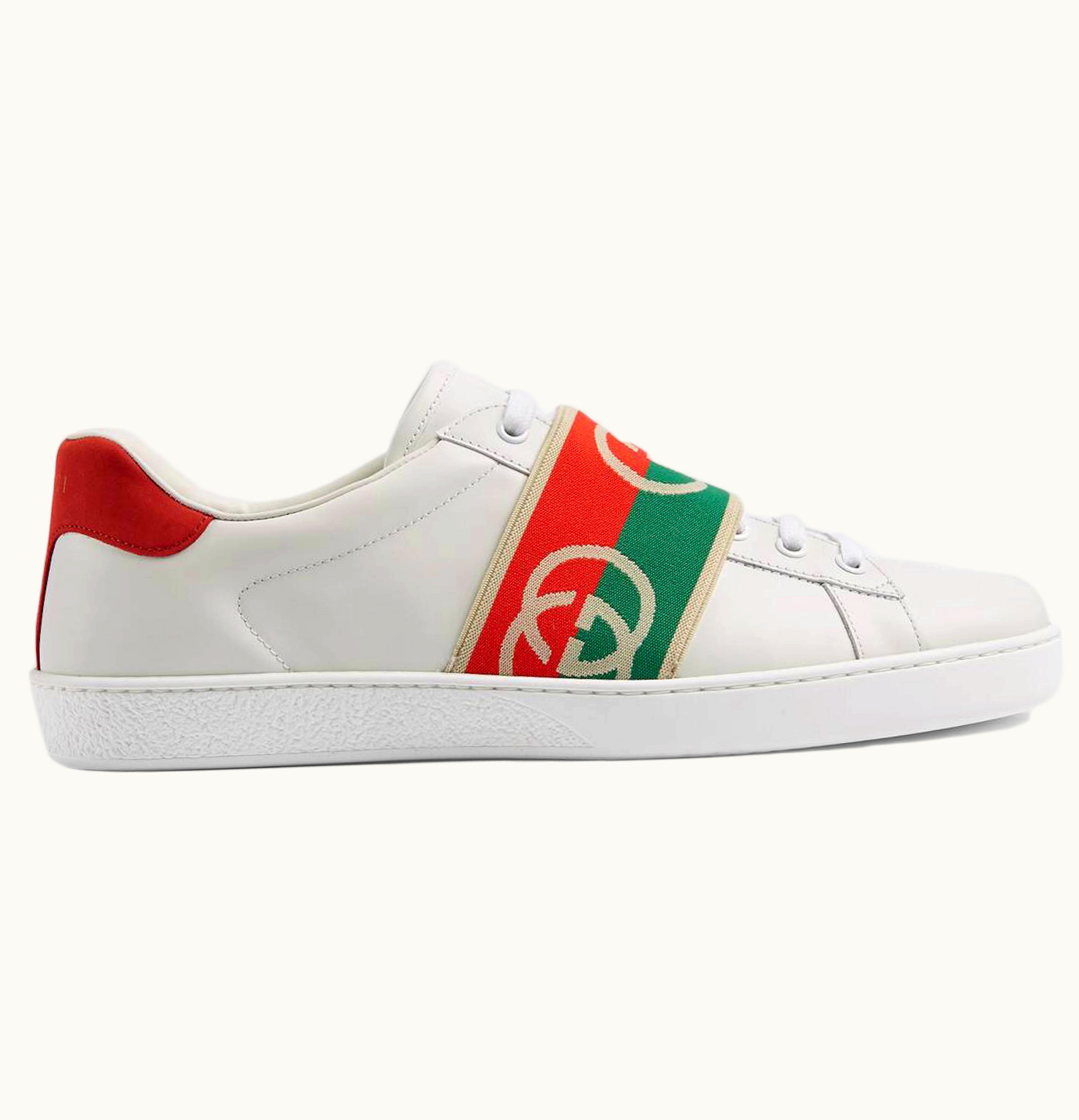 Gucci Gucci Ace Elastic Web Interlocking GG White
