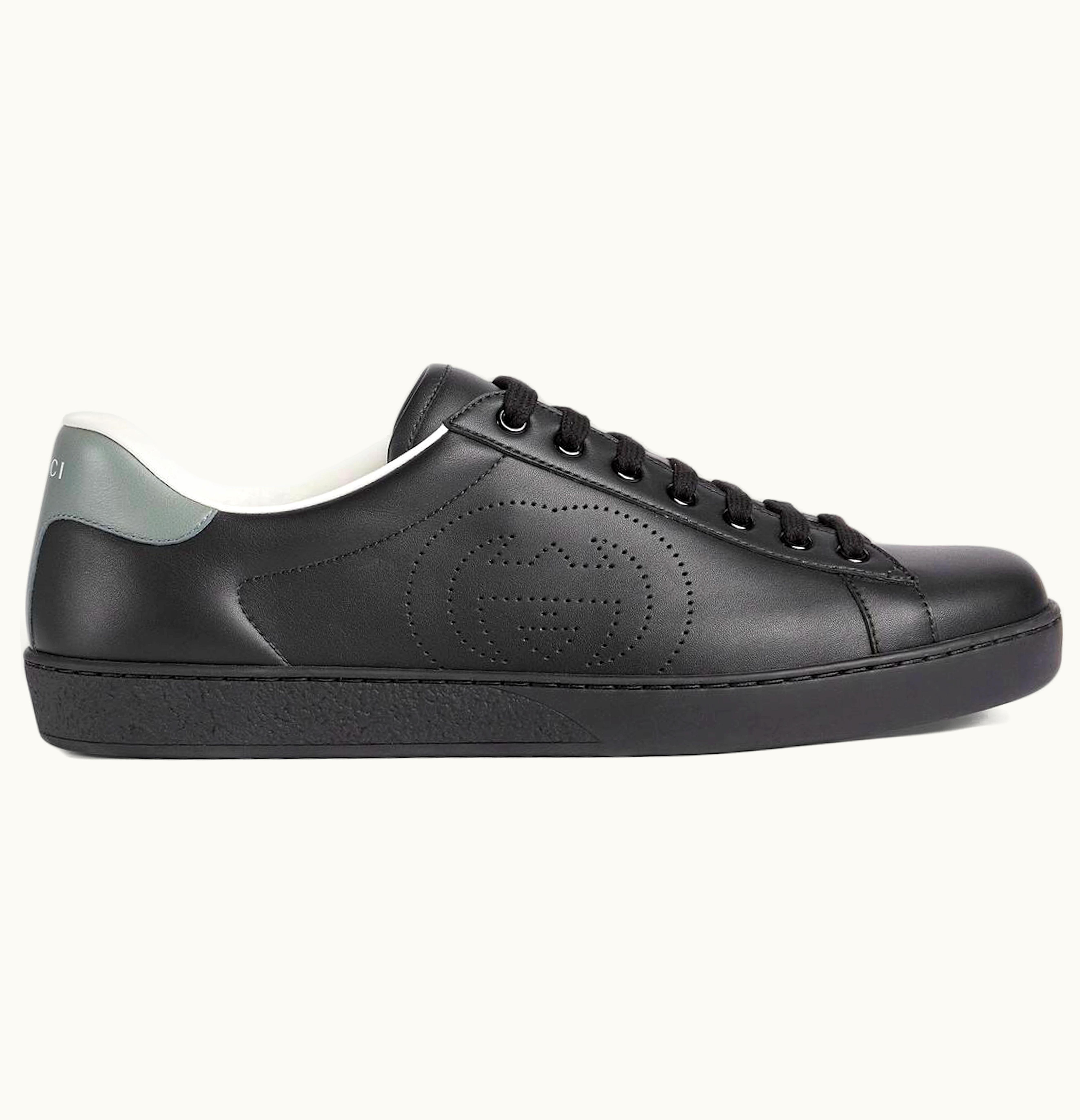 Gucci Gucci Ace Perforated Interlocking G Black