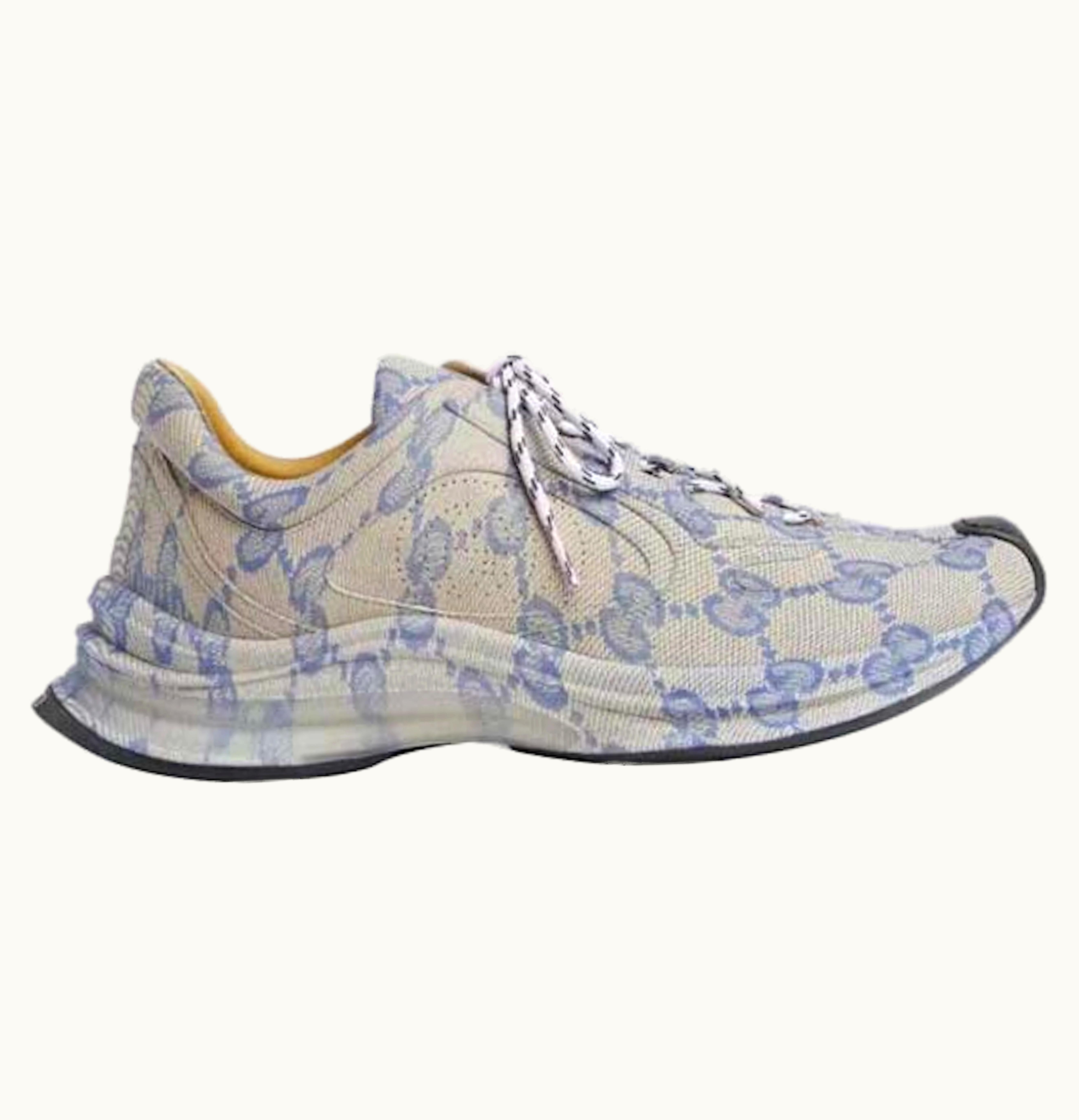Gucci Gucci Monogram Run Sneaker Beige Blue