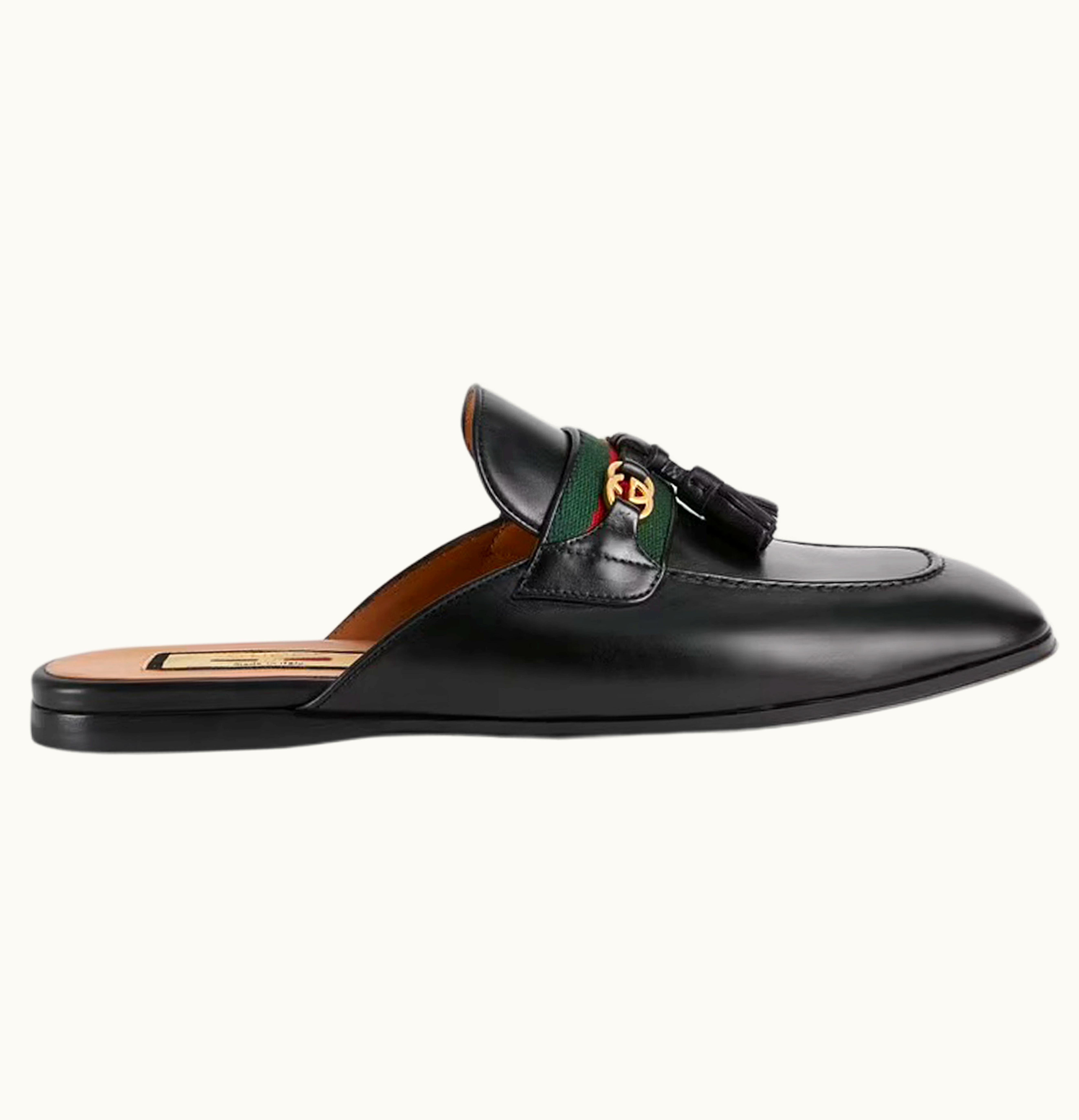 Gucci Gucci Princetown Slipper Black Tassel Leather W