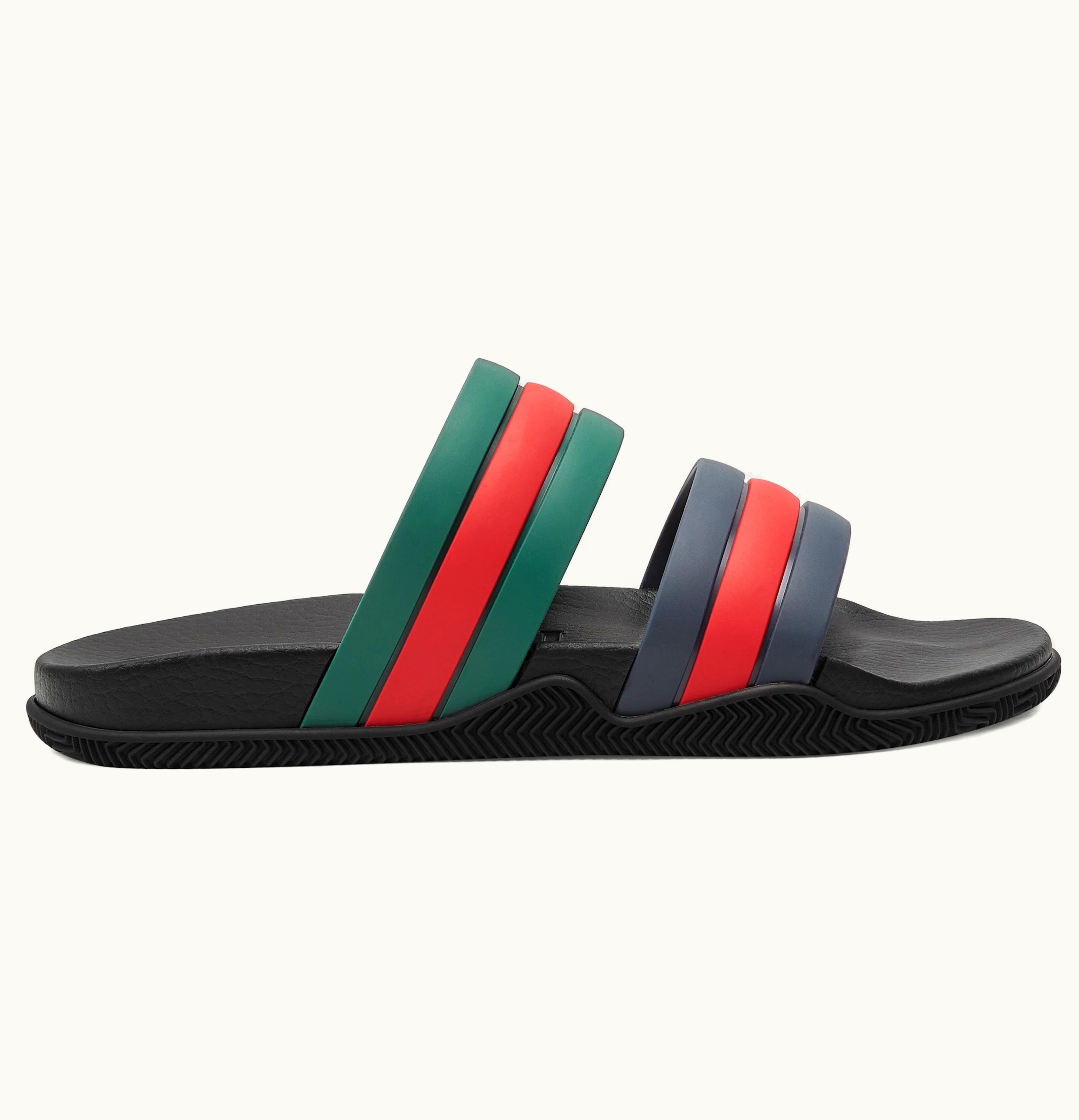 Gucci Gucci Agrado Grg Rubber Slide Black Blue Green Red