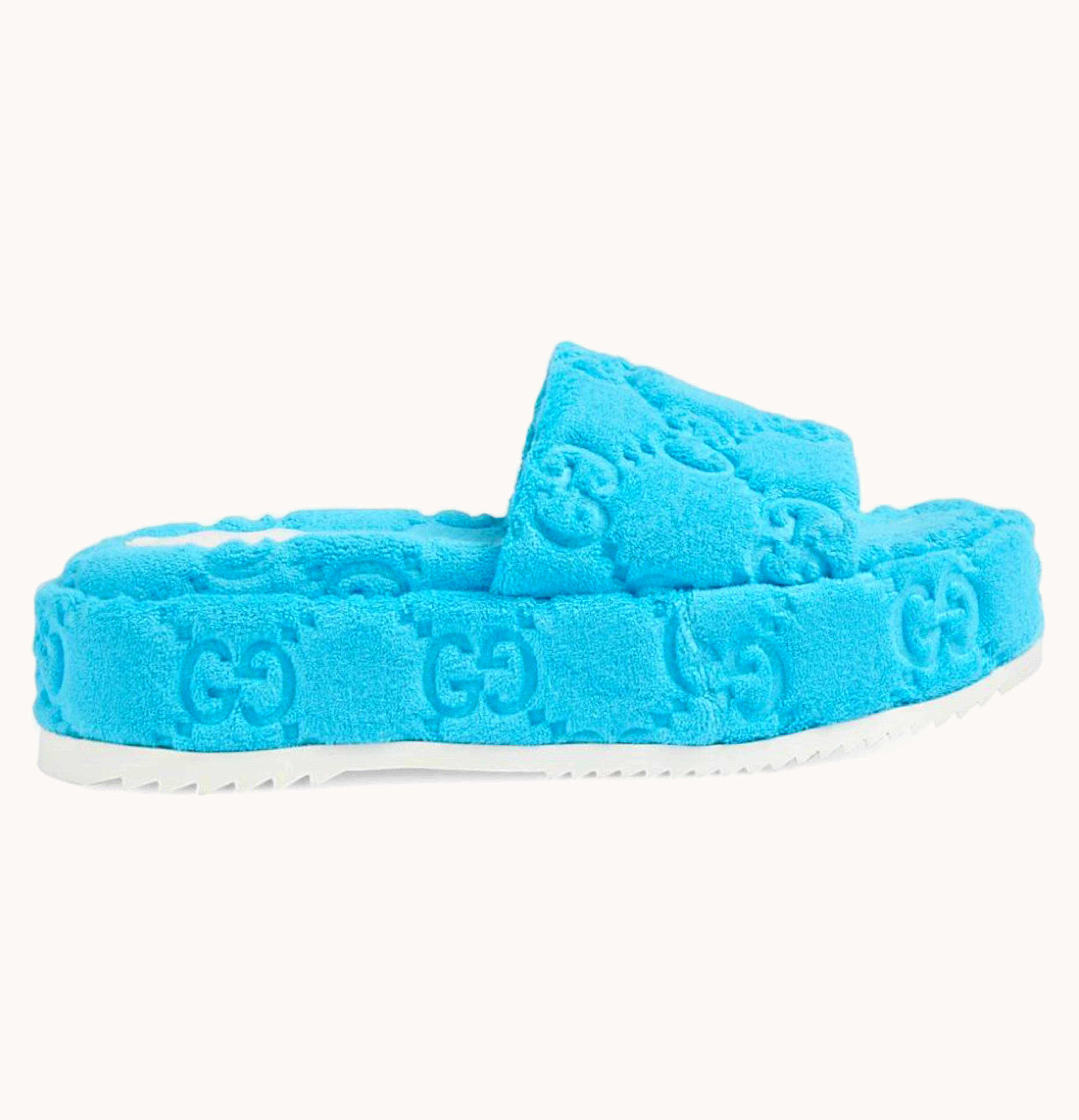Gucci Gucci GG Platform Sandal Blue Womens