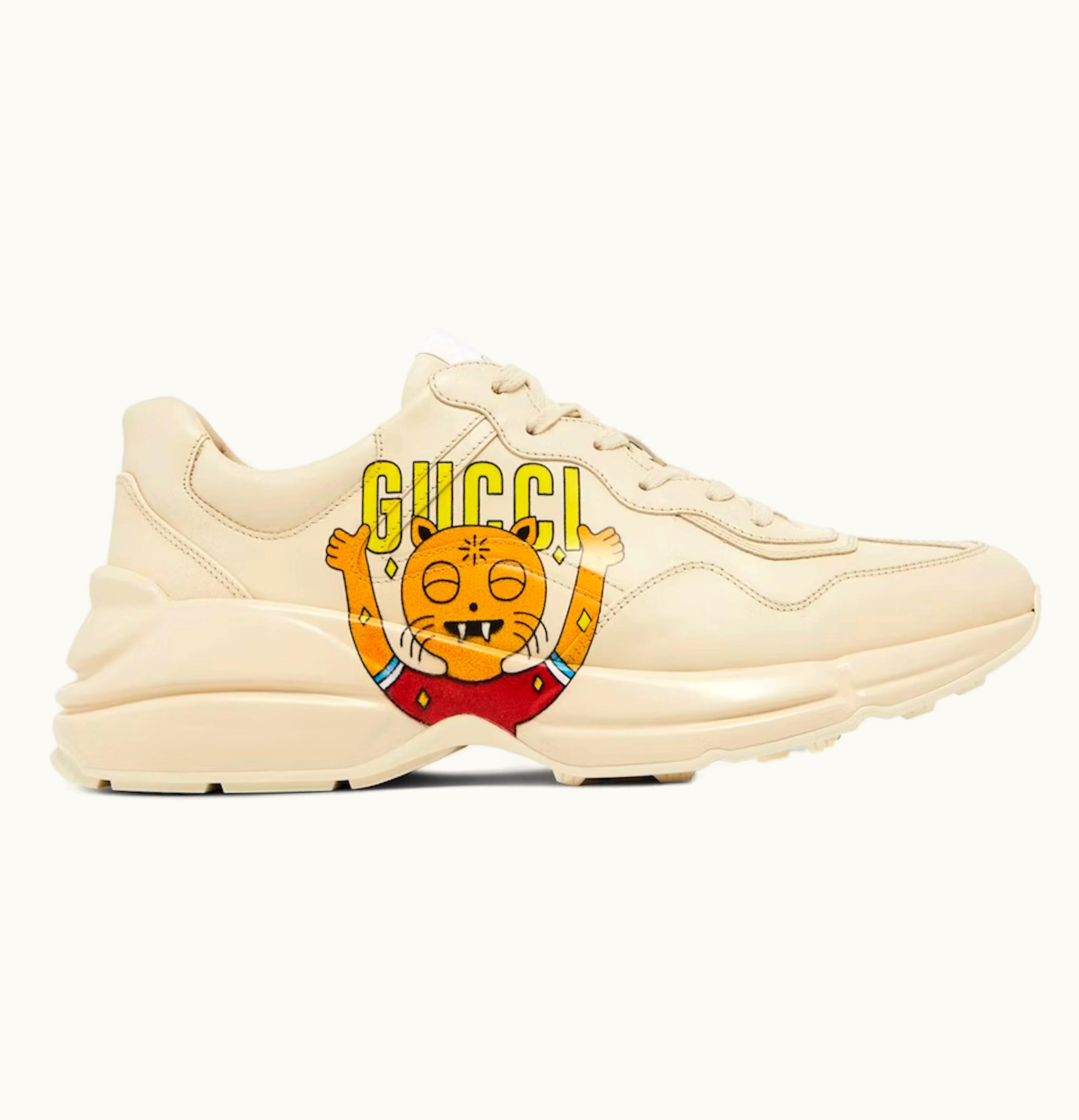 Gucci Rhyton Cat Print Beige Multi