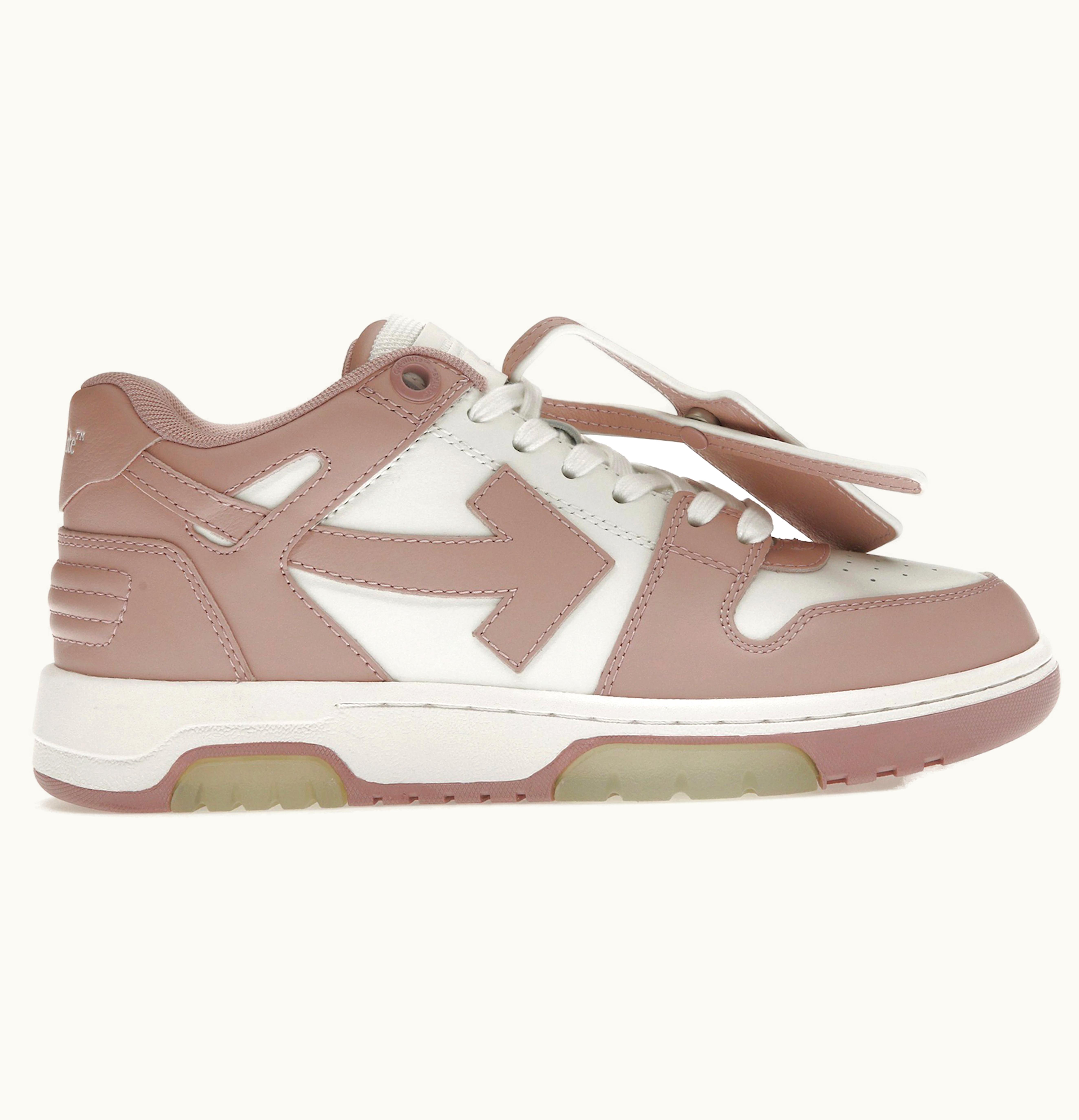 OFF-WHITE OFF-WHITE Out Of Office Calf Leather White Pink Womens