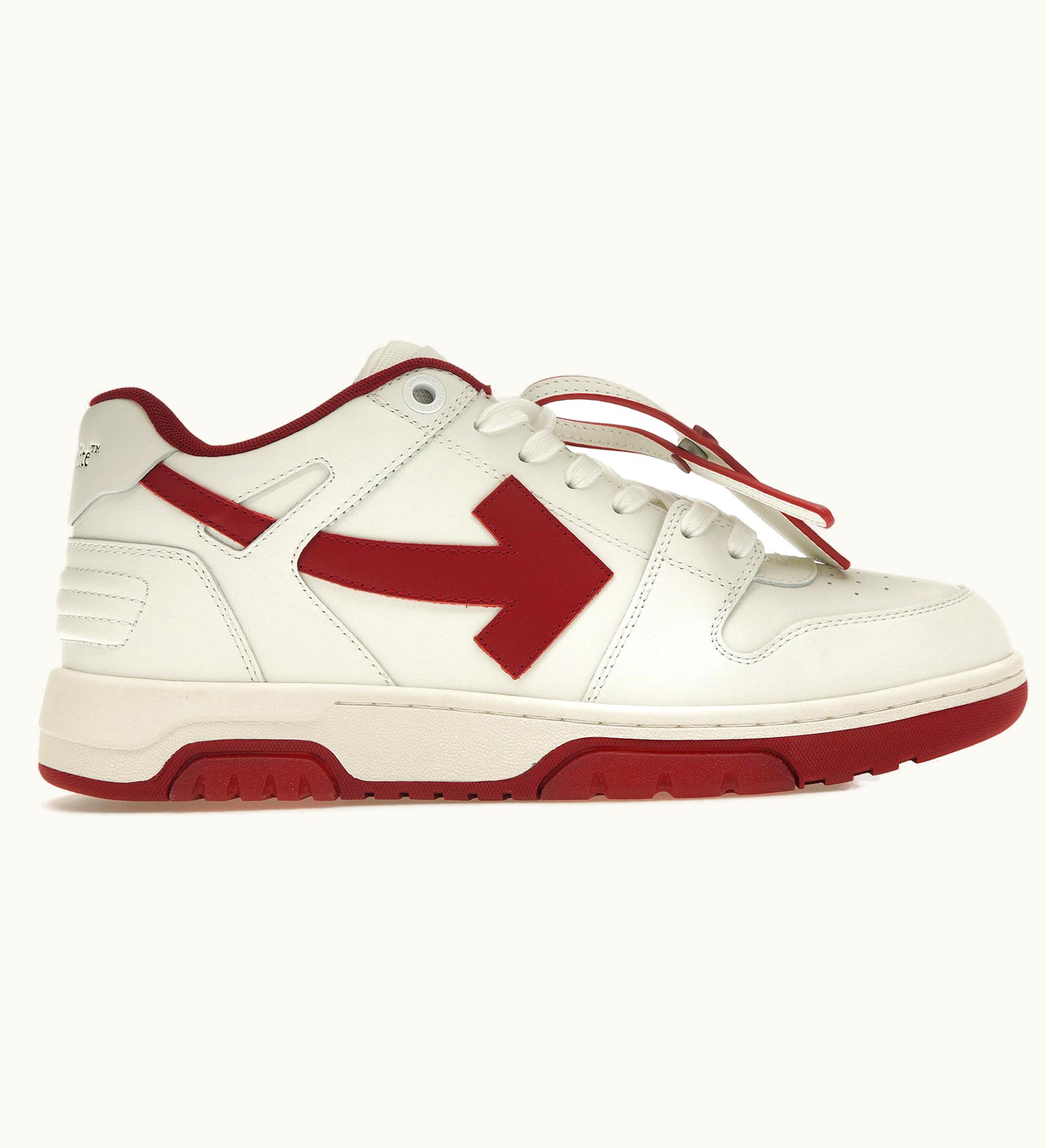 OFF-WHITE OFF-WHITE Out Of Office Ooo Low Tops White Red White Tag