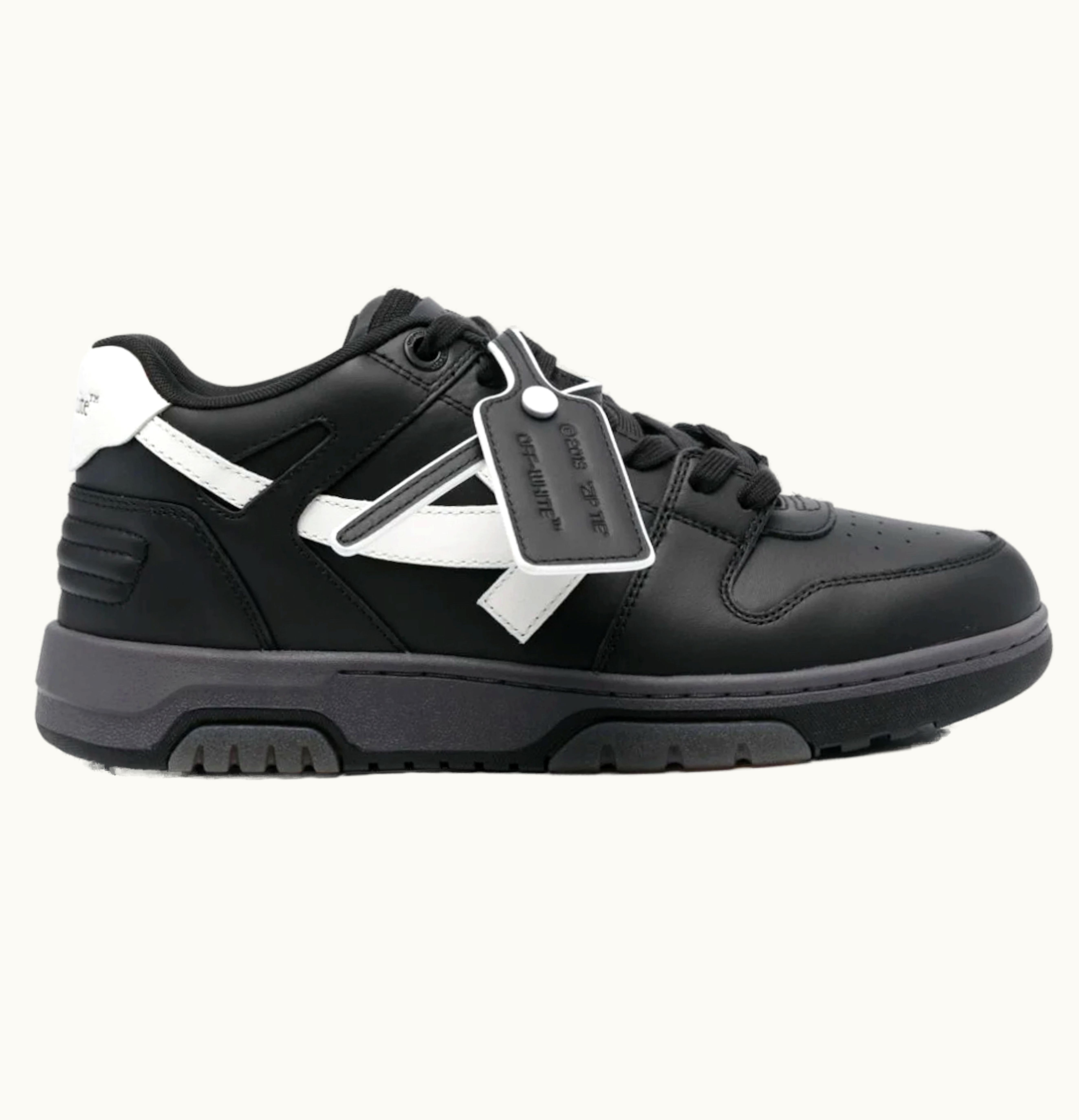OFF-WHITE OFF-WHITE Out Of Office Calf Leather Black White