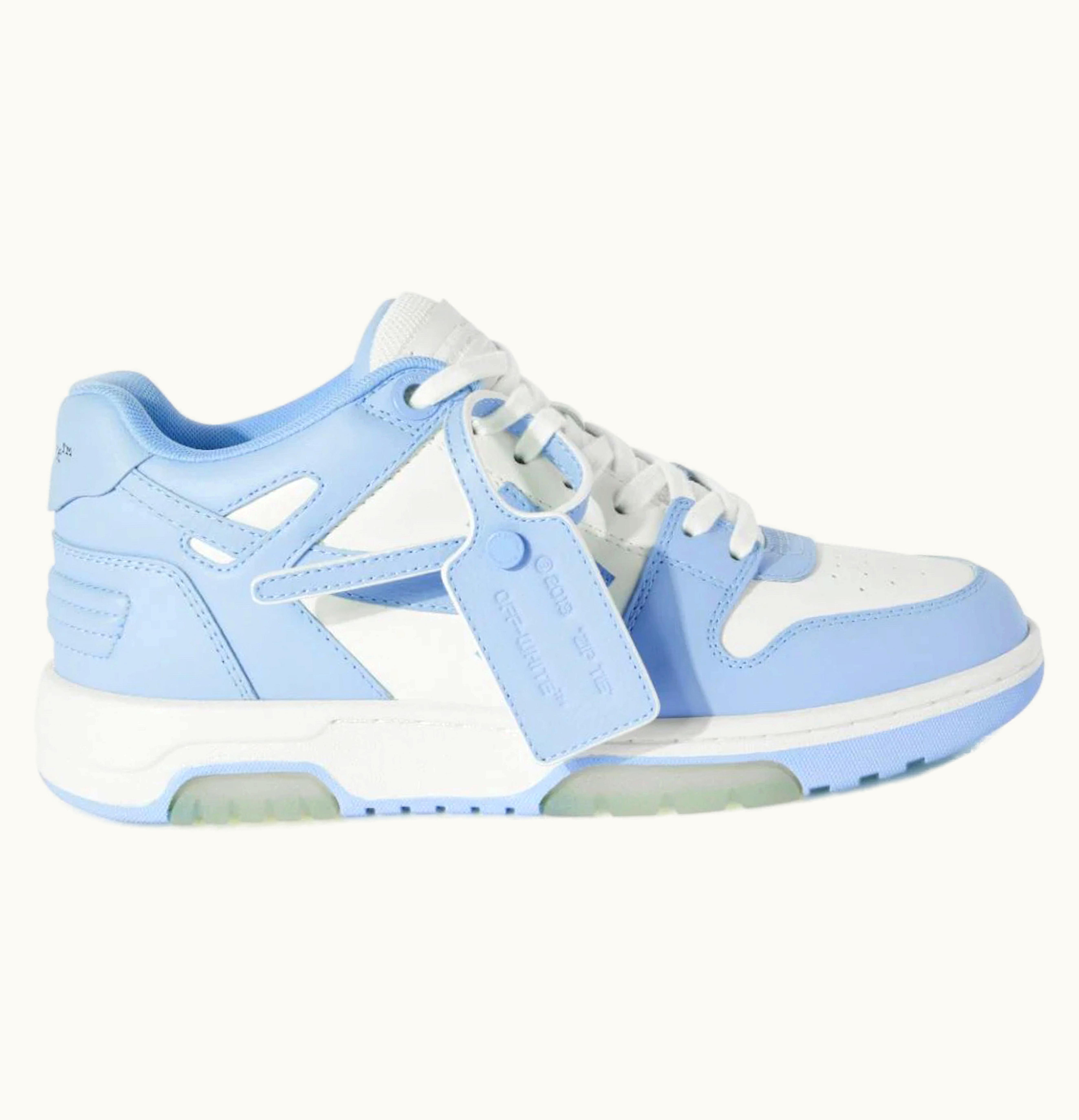 OFF-WHITE OFF-WHITE Out Of Office Calf Leather White Baby Blue Womens