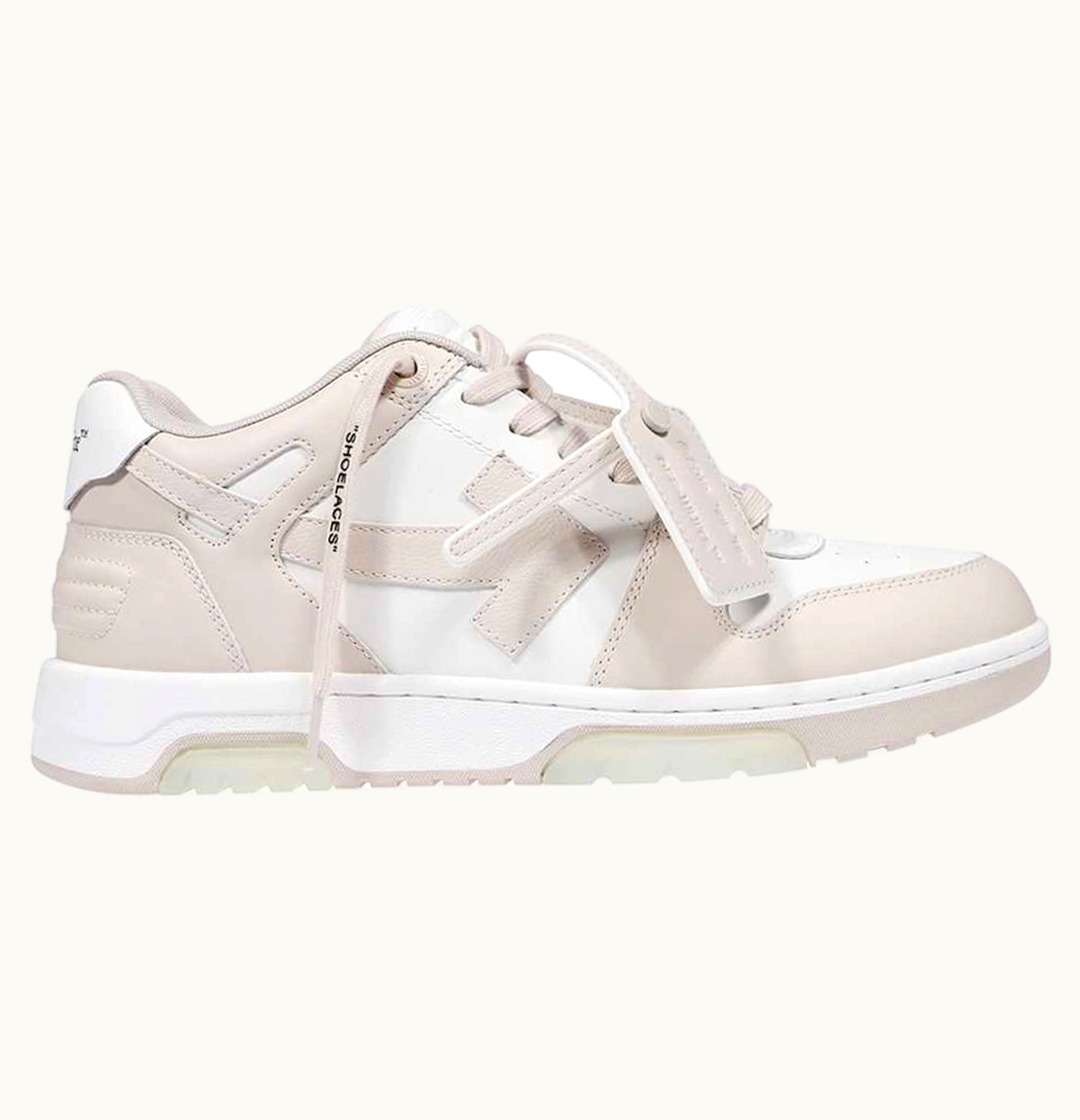 OFF-WHITE OFF-WHITE Out Of Office Calf Leather White Beige