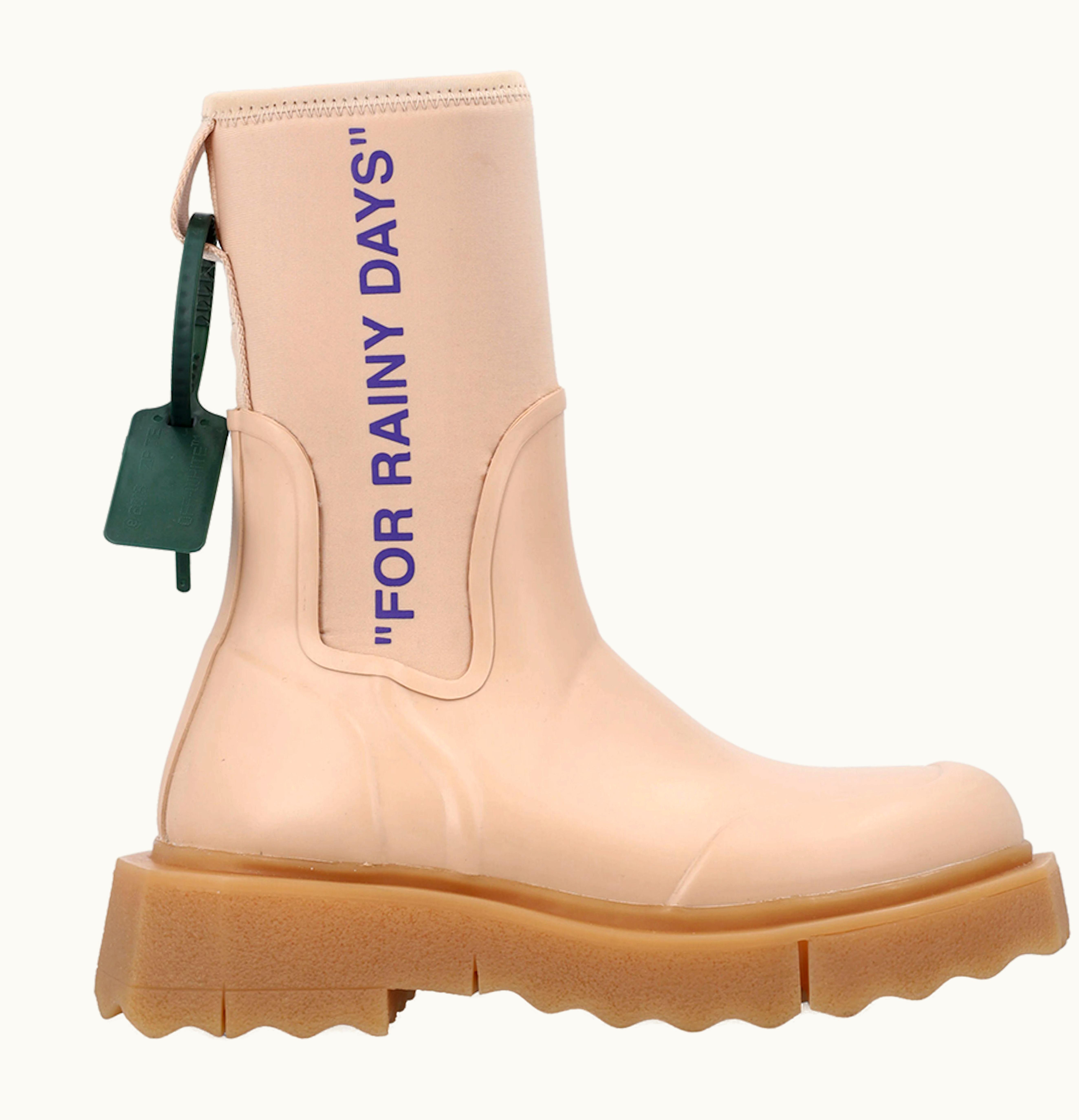 OFF-WHITE OFF-WHITE For Rainy Days Rain Boot Rose W