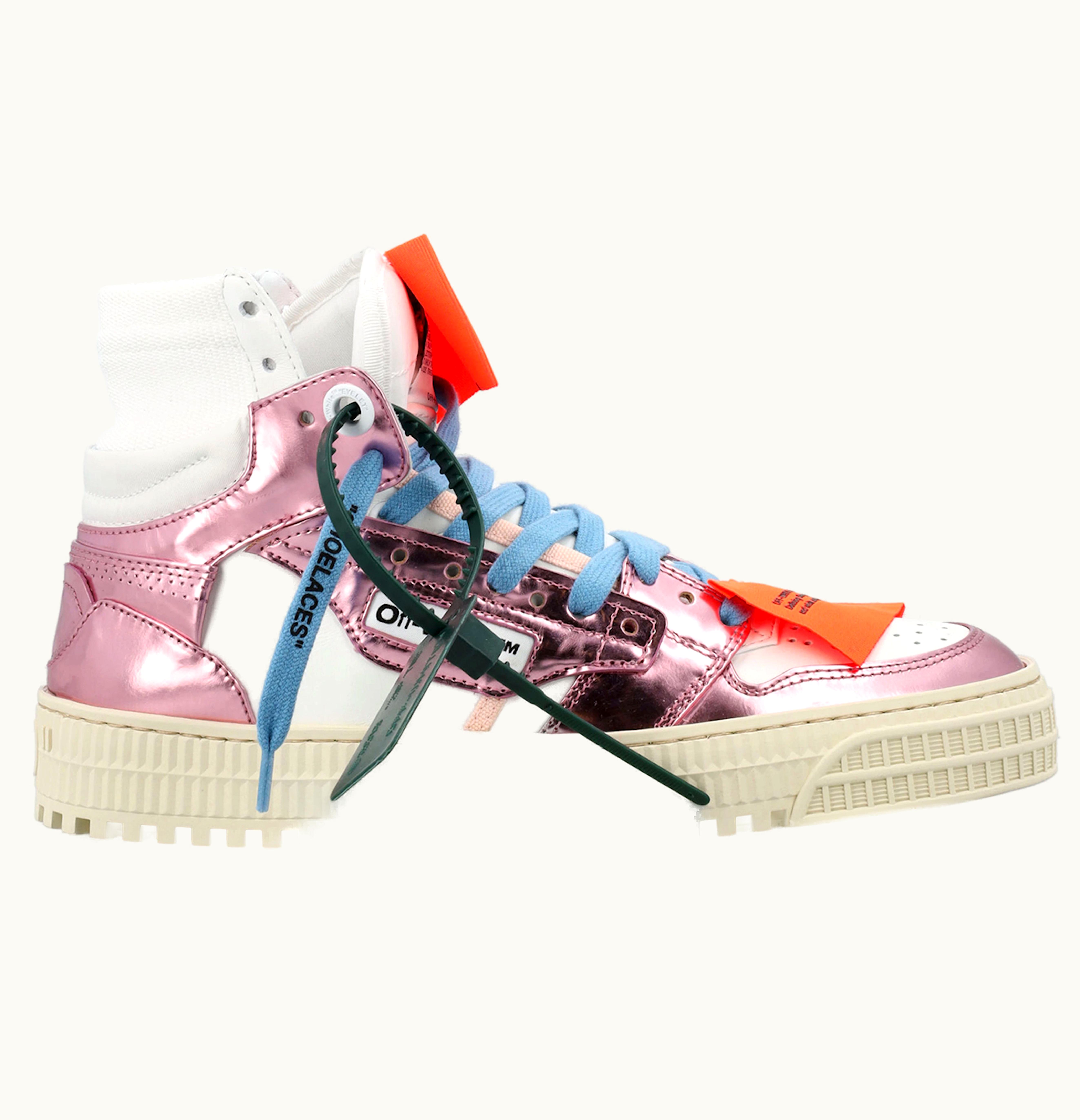OFF-WHITE OFF-WHITE Off Court 30 High White Metallic Pink W FW22