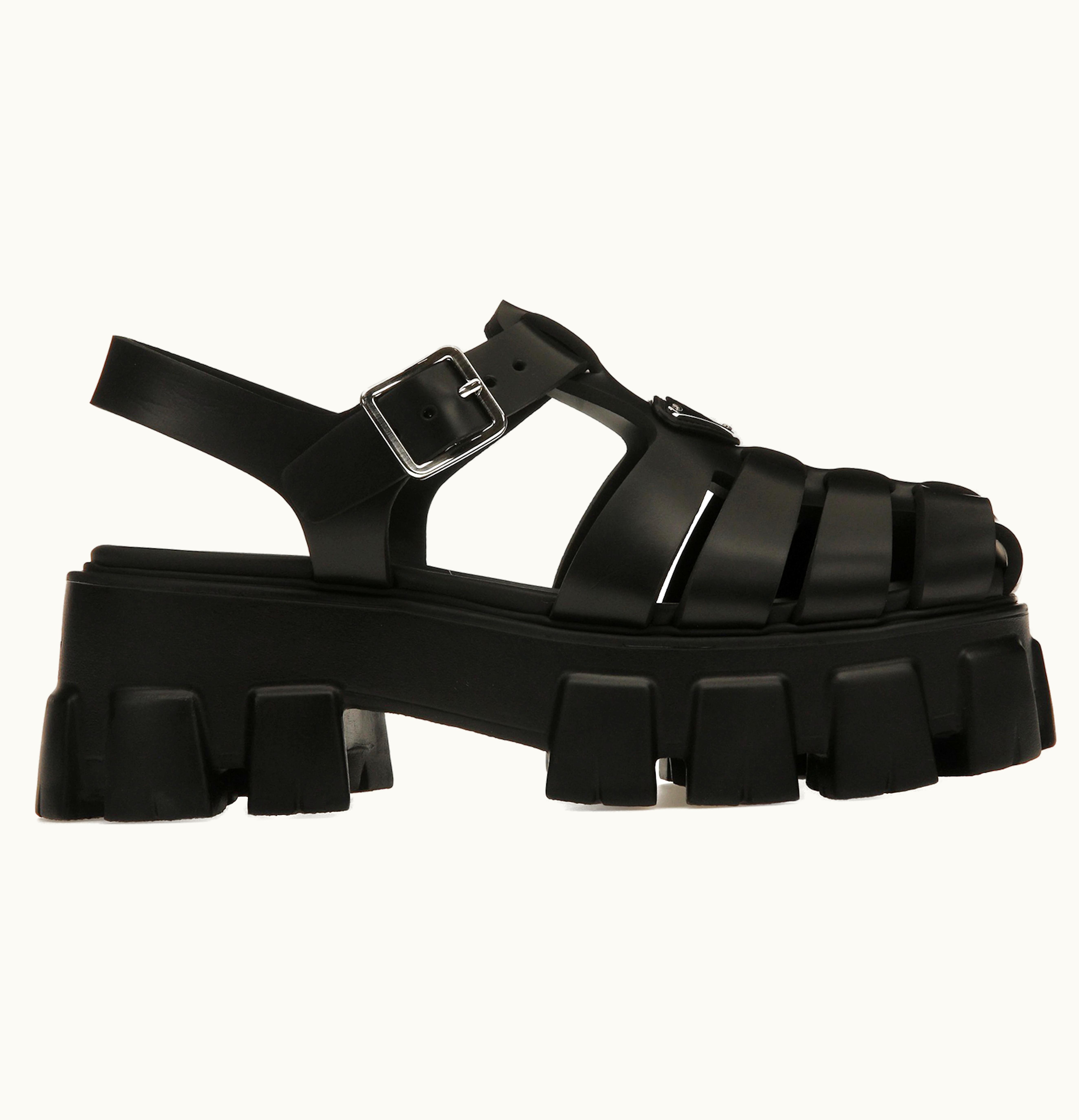 Prada Prada Monolith Foam Rubber 55mm Sandals Black