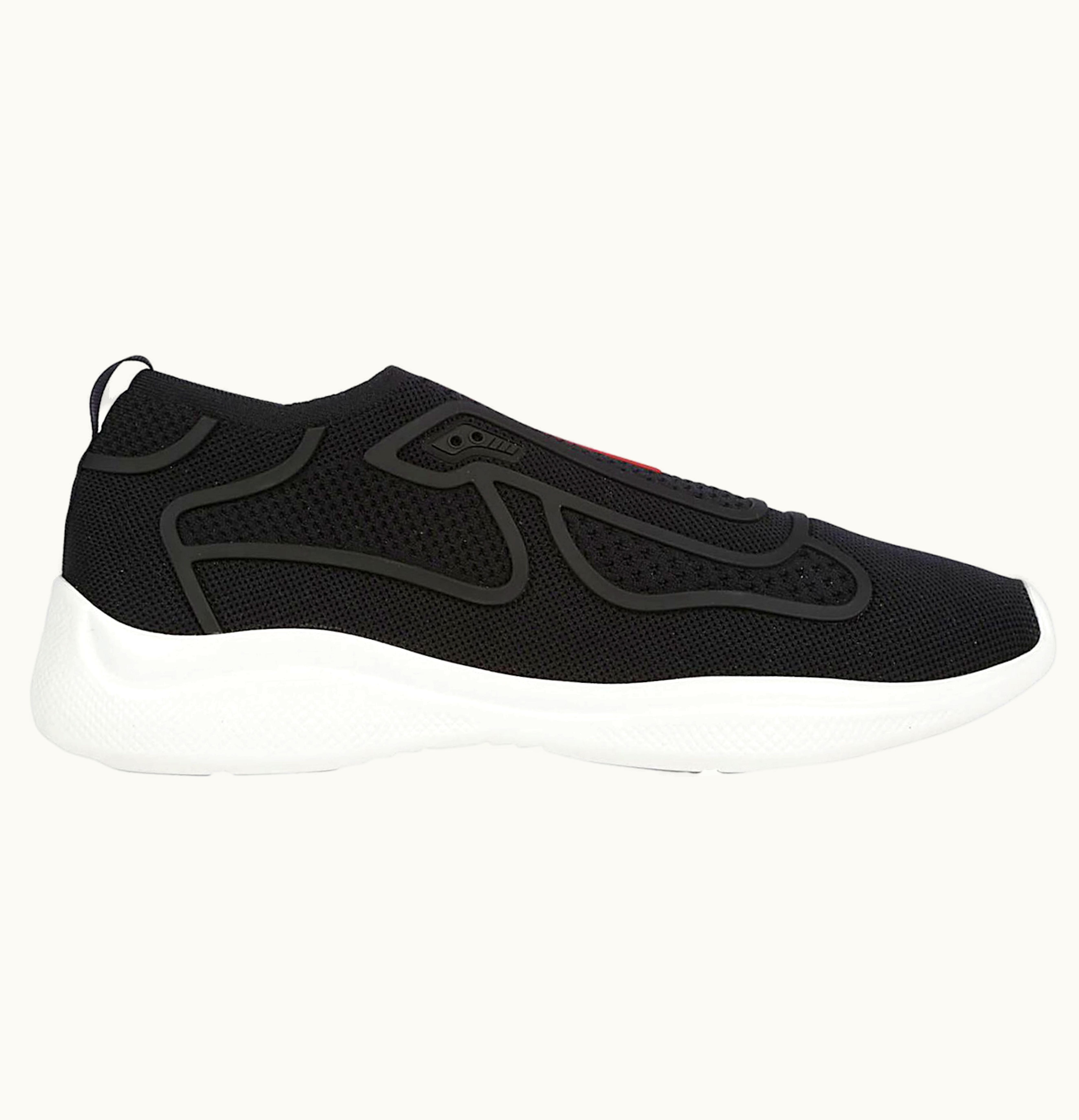 Prada Prada Americas Cup Slip On Black White