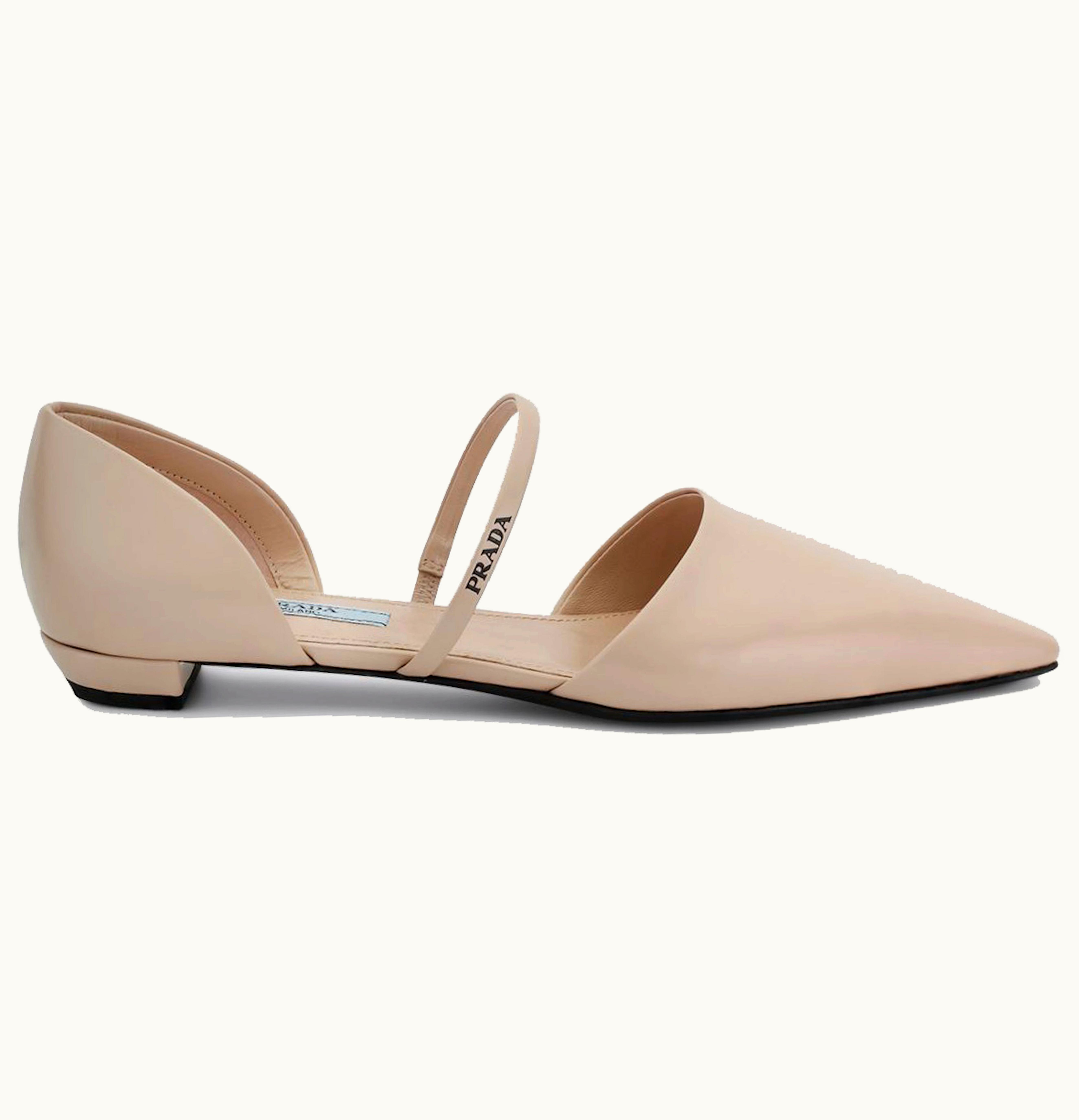 Prada Prada Mary Jane Flats Pink Leather